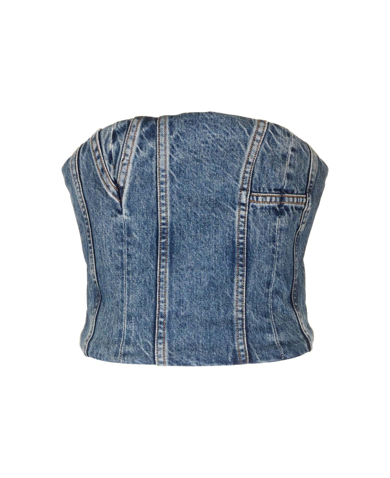 AMIRI Denim 'ma' Bustier - Blue