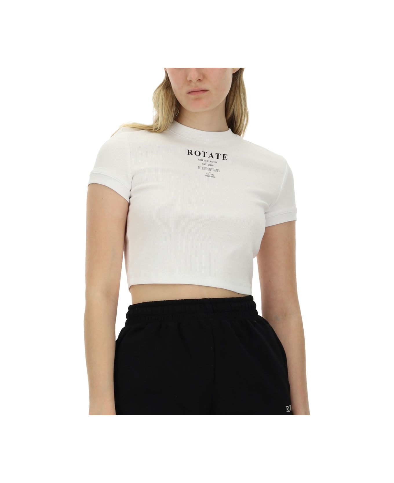 Rotate by Birger Christensen T-shirt With Logo - Bright white