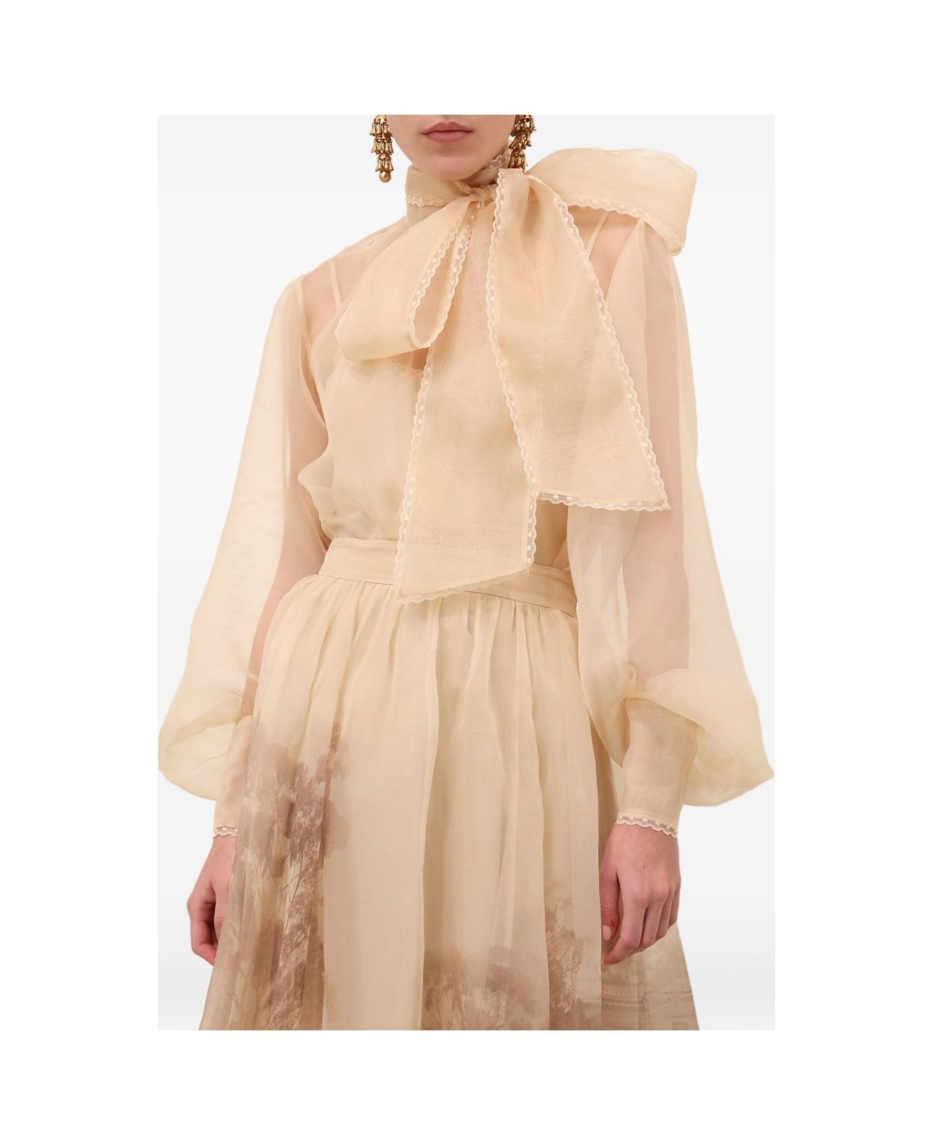 Zimmermann Silk Blouse - Beige