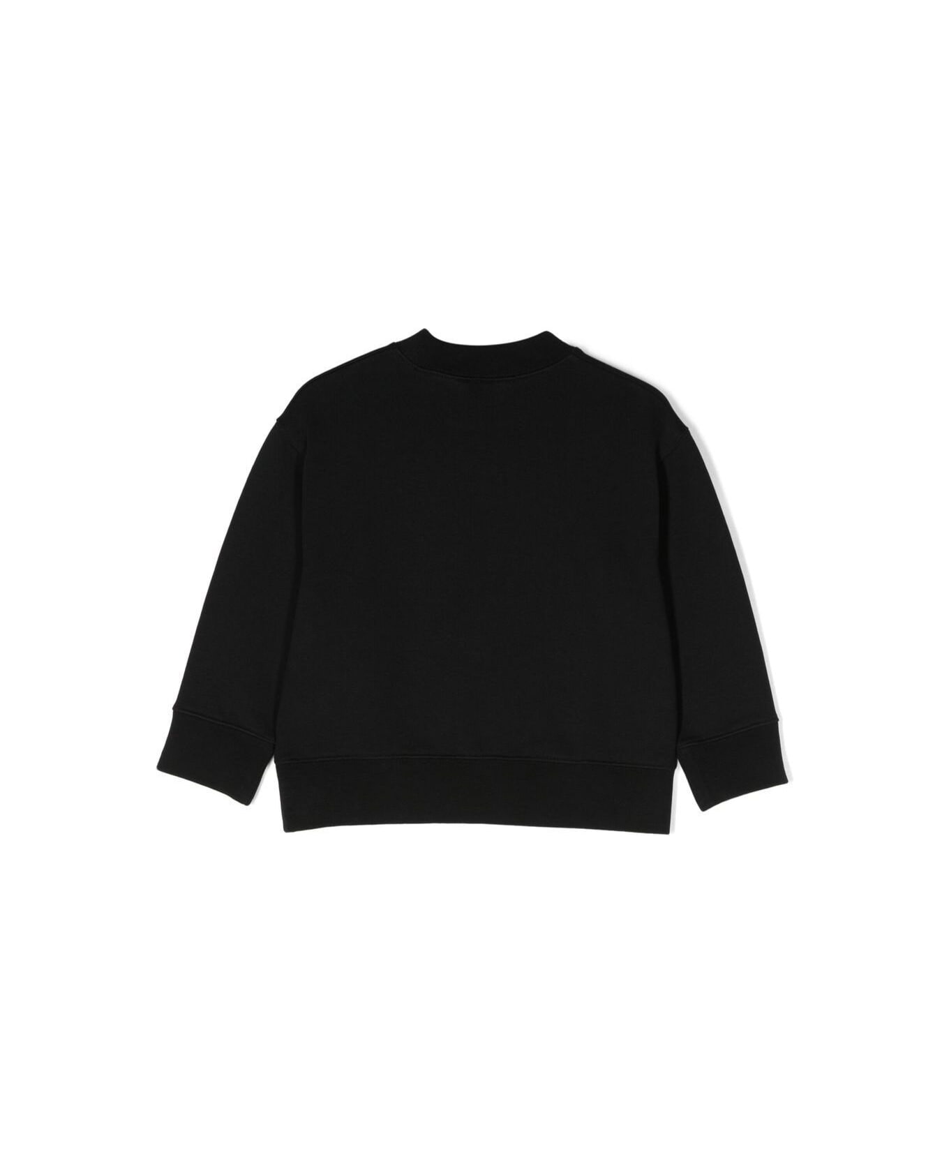 Palm Angels Crewneck Sweatshirt With Shark Graphic Print In Black Cotton Boy - Black Medium