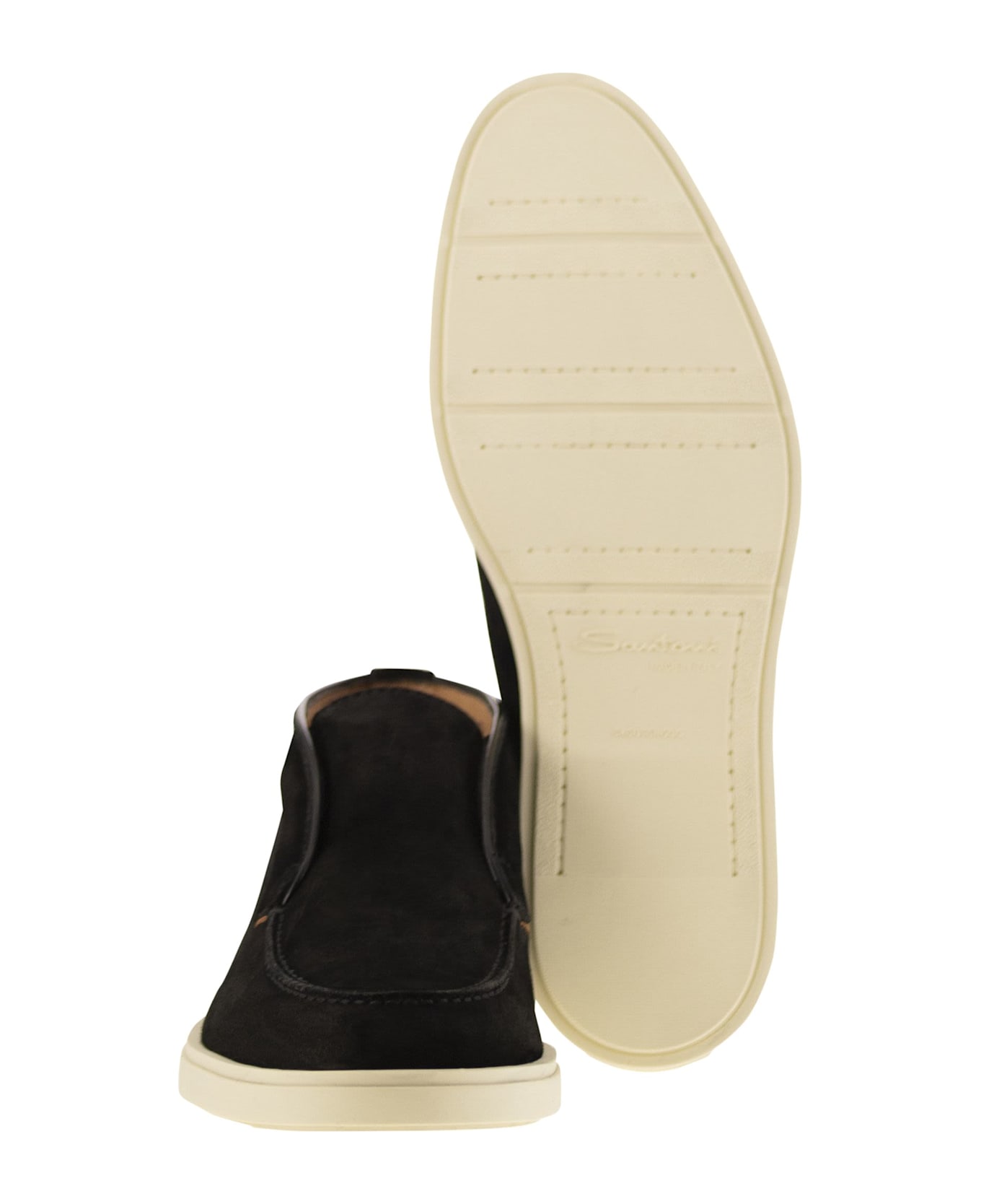 Santoni Suede Desert Boot - Black