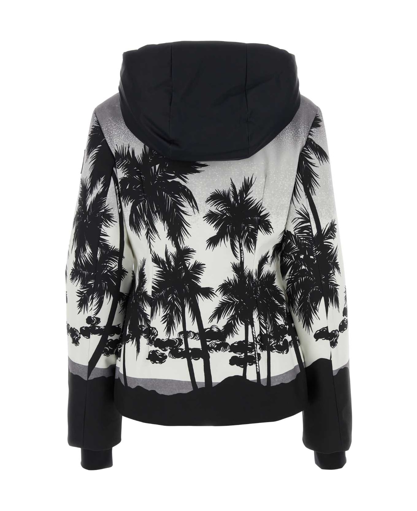 Palm Angels Printed Polyester Palm Ski Jacket - LIGHTGREYWHITE