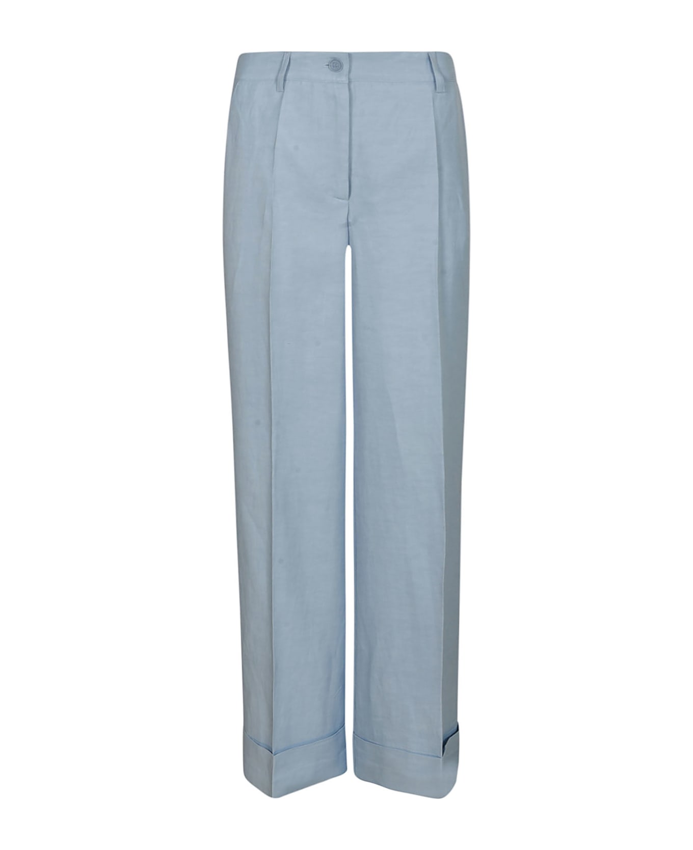 Parosh Straight Buttoned Trousers - Azure