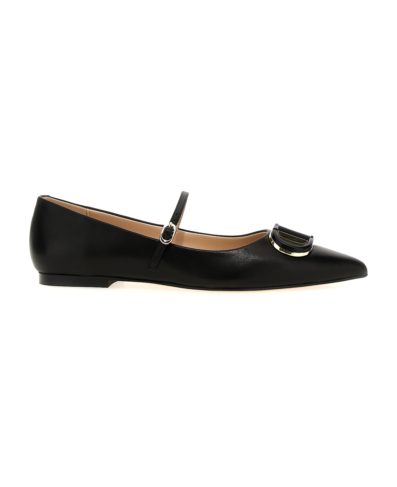TwinSet 
oval T
 Ballet Flats - Black  