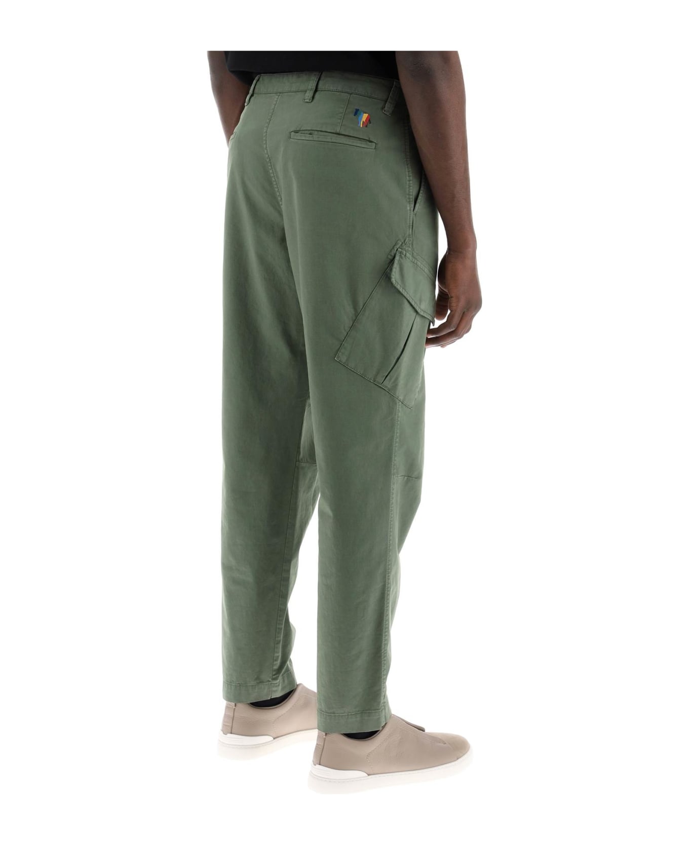 PS by Paul Smith Stretch Cotton Cargo Pants For Men/w - BOTTLE GREEN (Green)