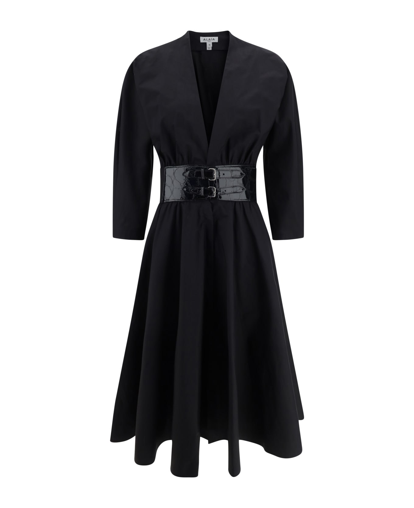 Alaia Chemisier Dress - BLACK