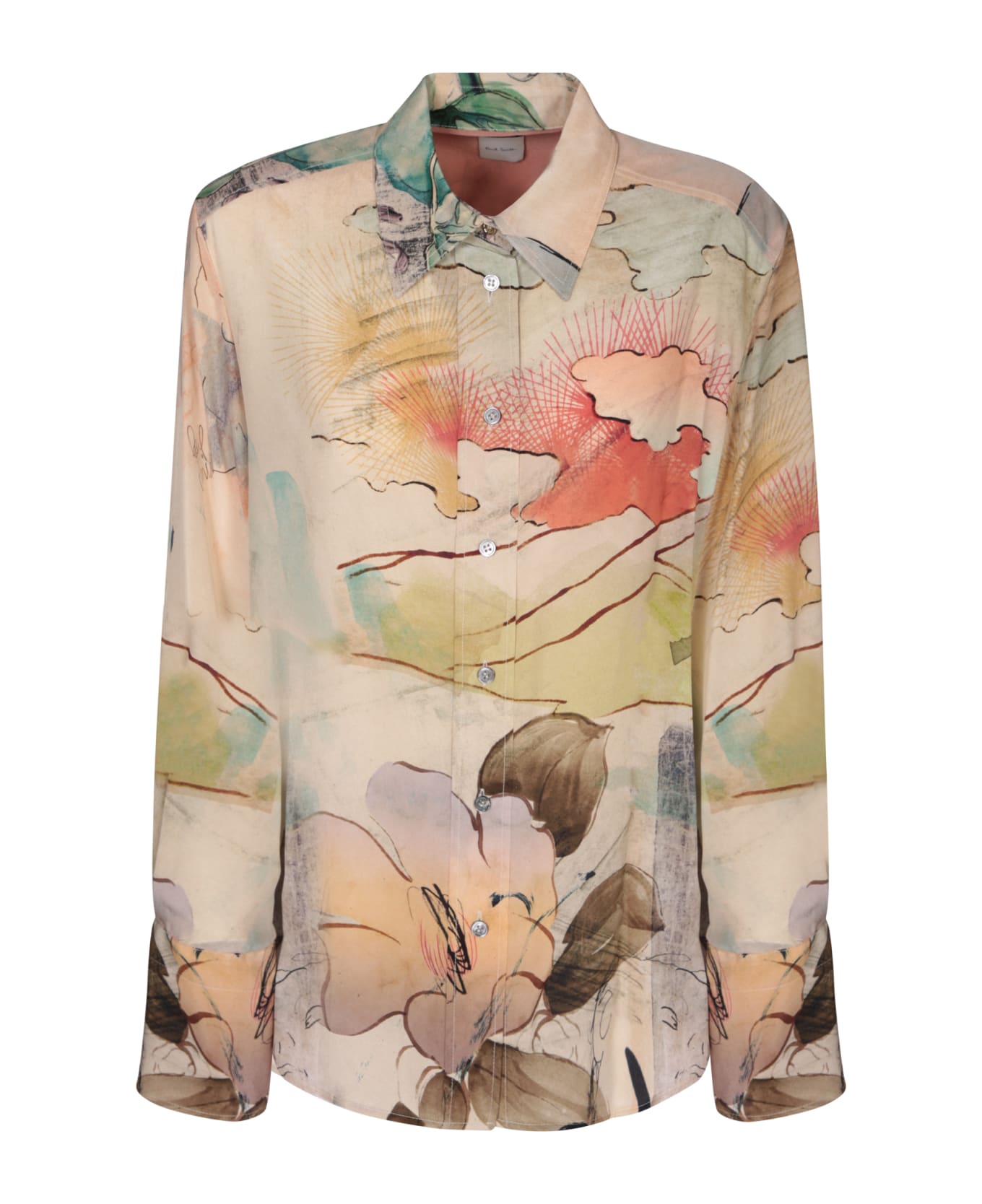 Paul Smith Pink/multicolor Print Shirt - Pink