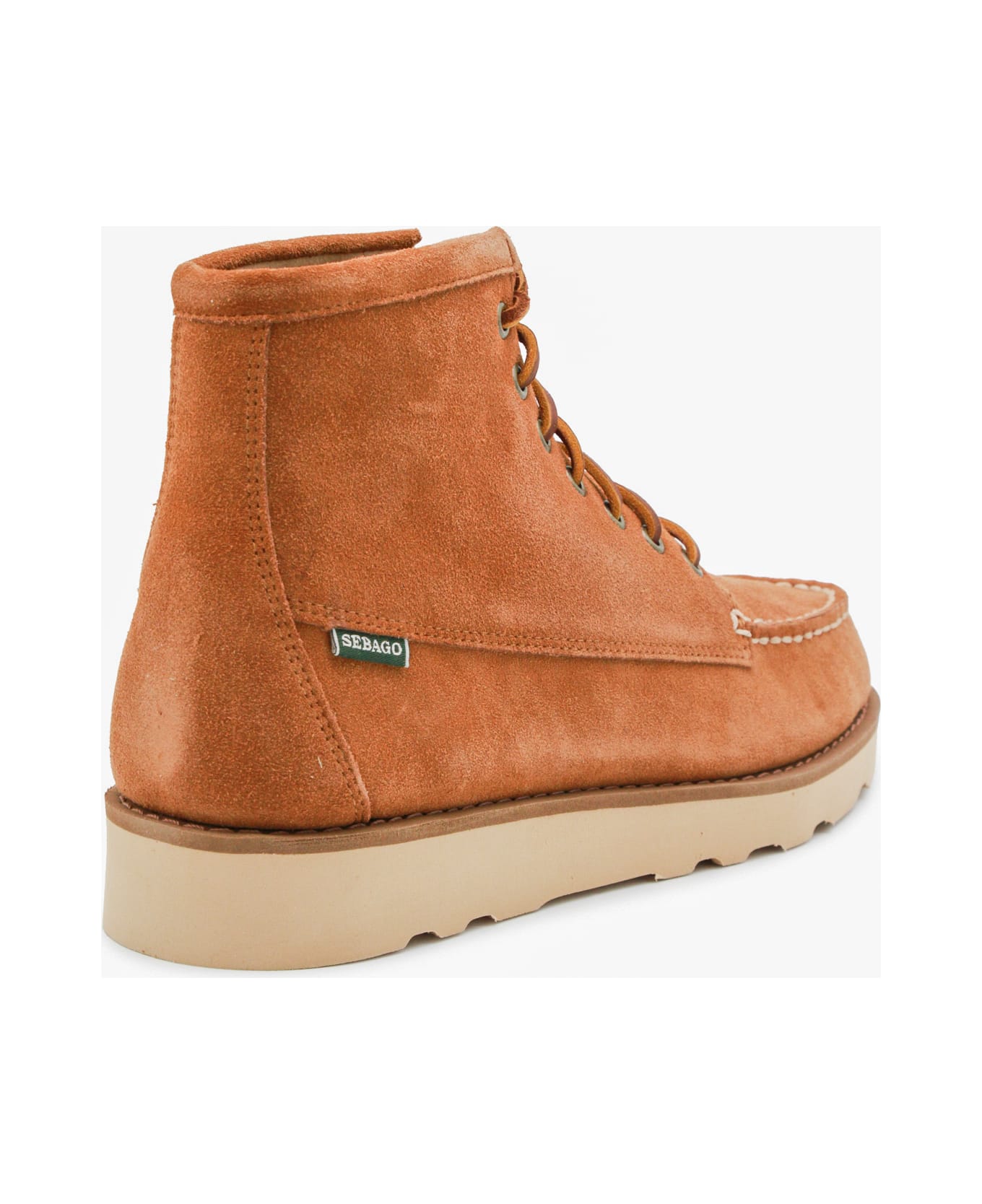 Sebago Brown Leather Tala Mid Boots - FOX