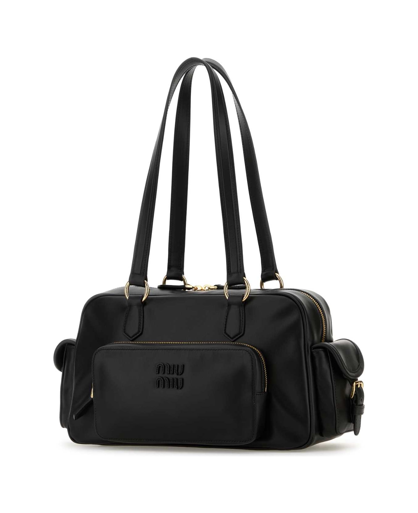 Miu Miu Black Leather Shoulder Bag - Nero