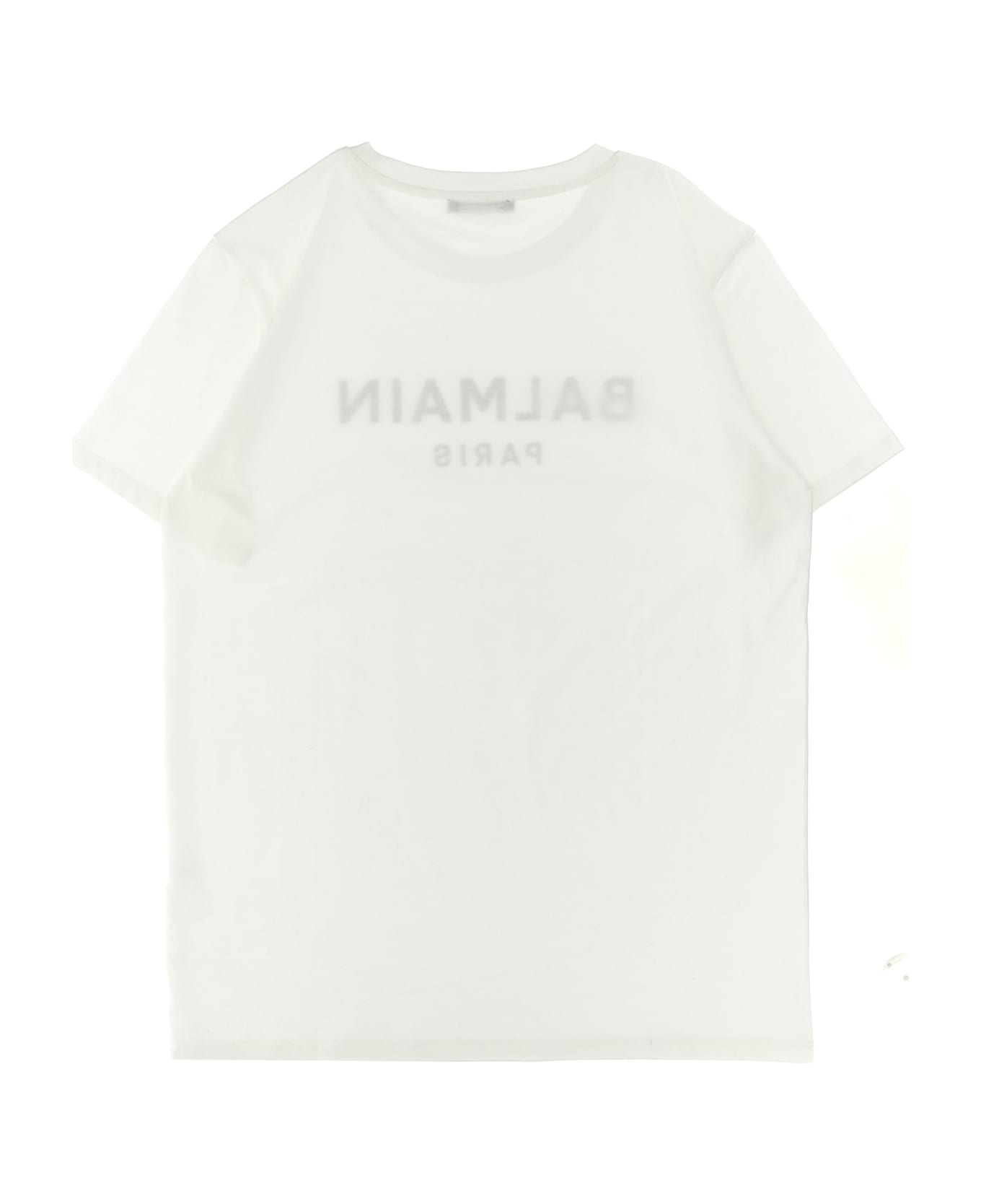 Balmain Metallic Logo T-shirt - White Tシャツ＆ポロシャツ
