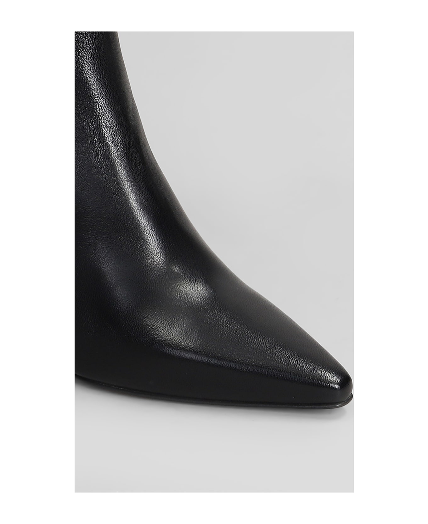 The Seller High Heels Ankle Boots In Black Leather - black