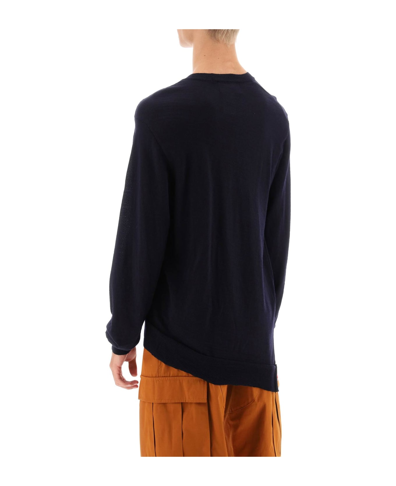 Comme des Garçons Shirt X Lacoste Bias-cut Sweater - NAVY (Blue)