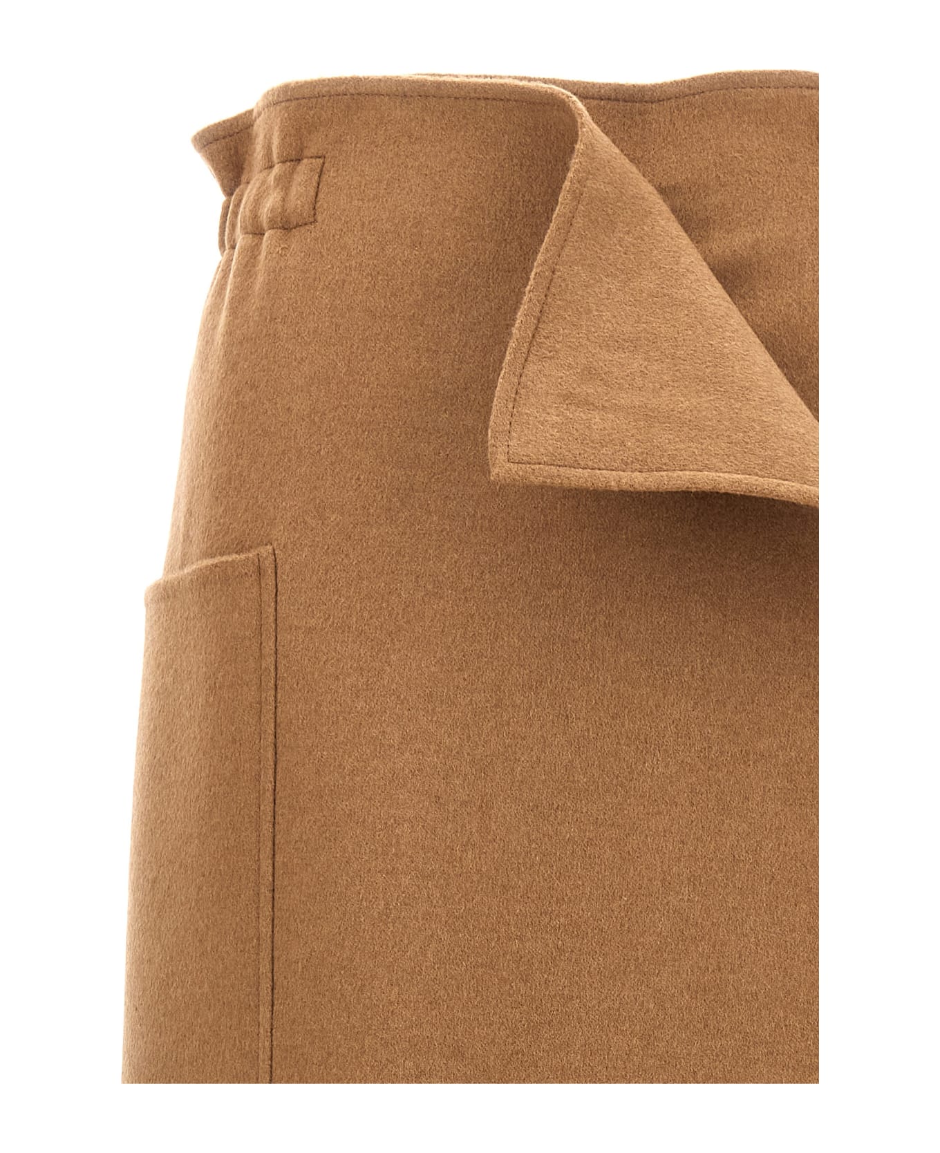 Max Mara 'carbone' Long Skirt - Brown