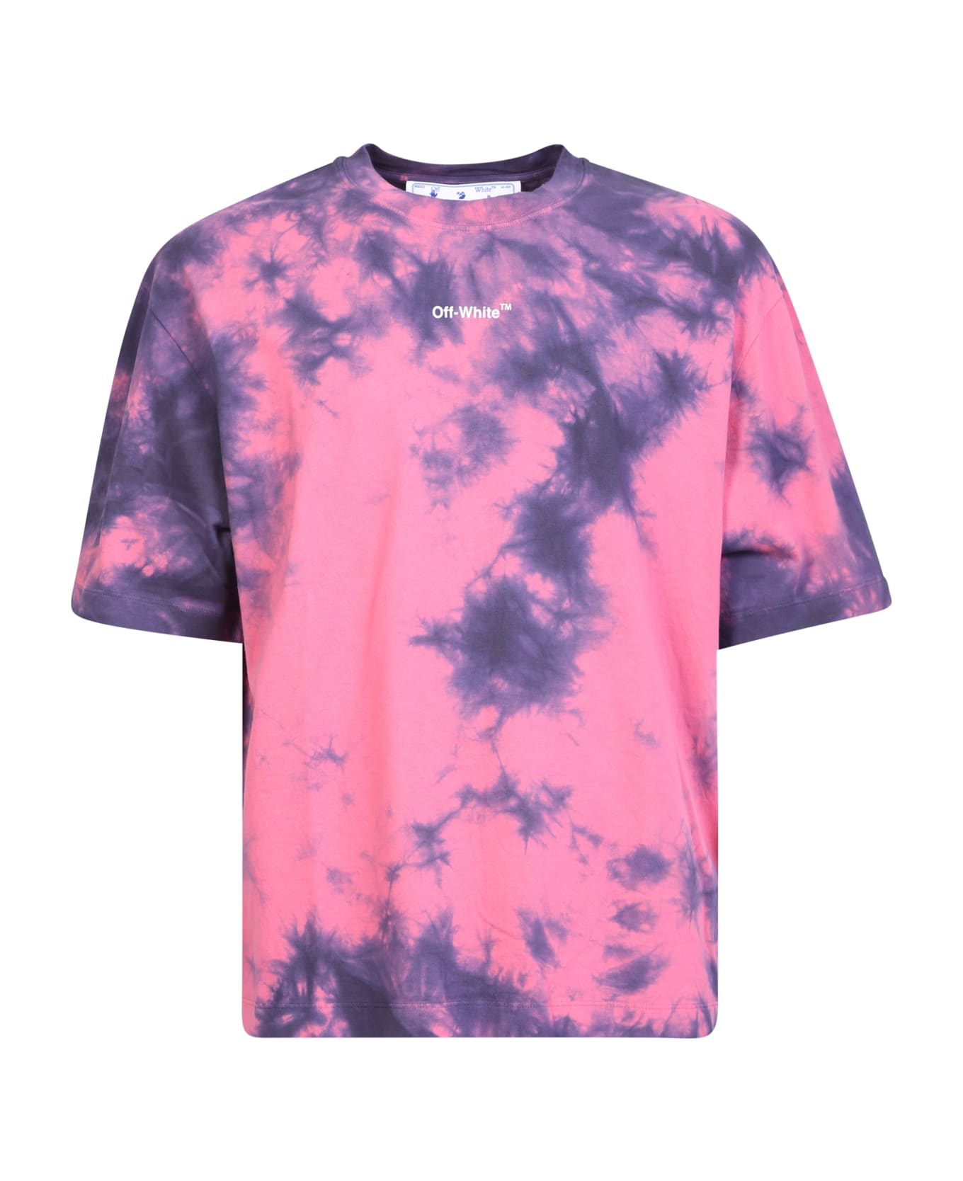 Off-White Arrow Motif And Tie Dye Pattern T-shirt - Pink