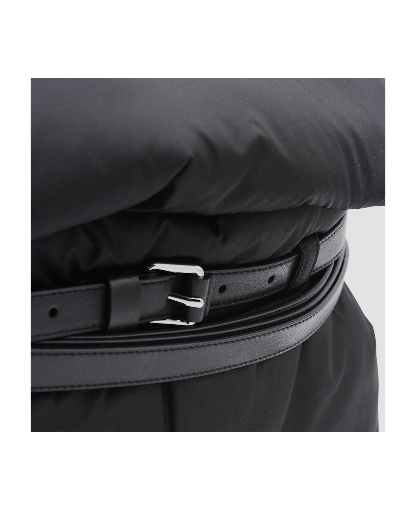 Moschino Black Leather Top Handle Bag - Black