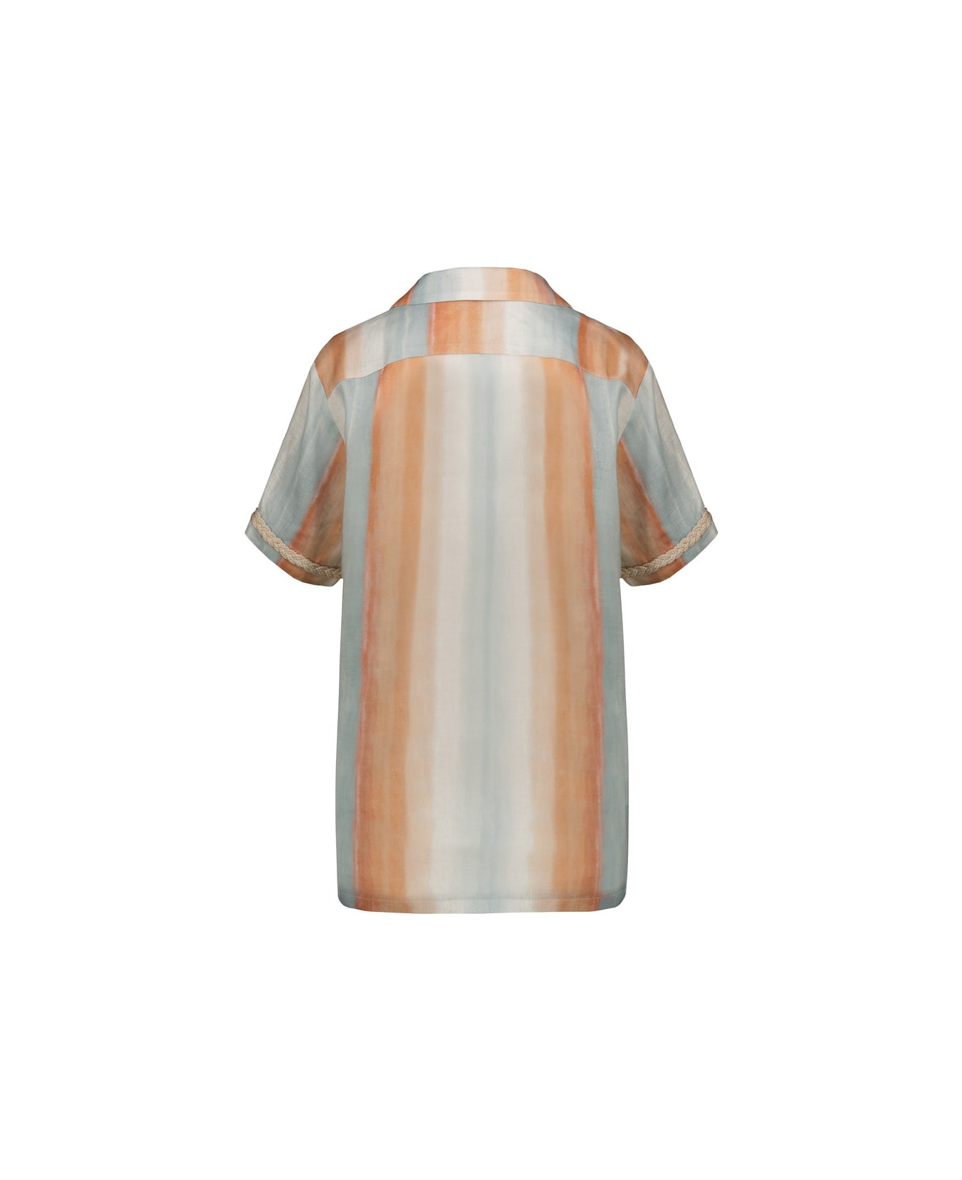 Amotea Coral In Striped Linen - Multicolor シャツ