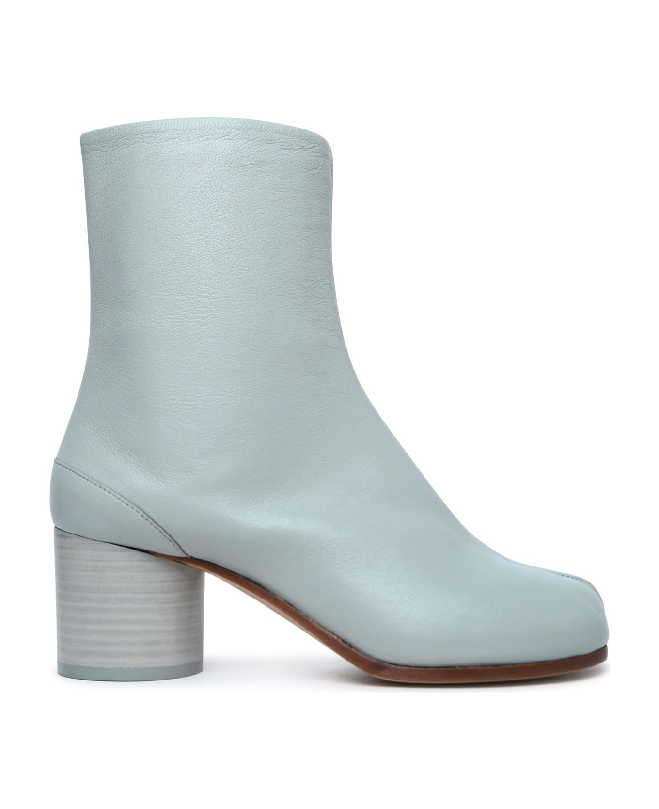 Maison Margiela 'tabi' Green Anise Leather Ankle Boots - Anisette
