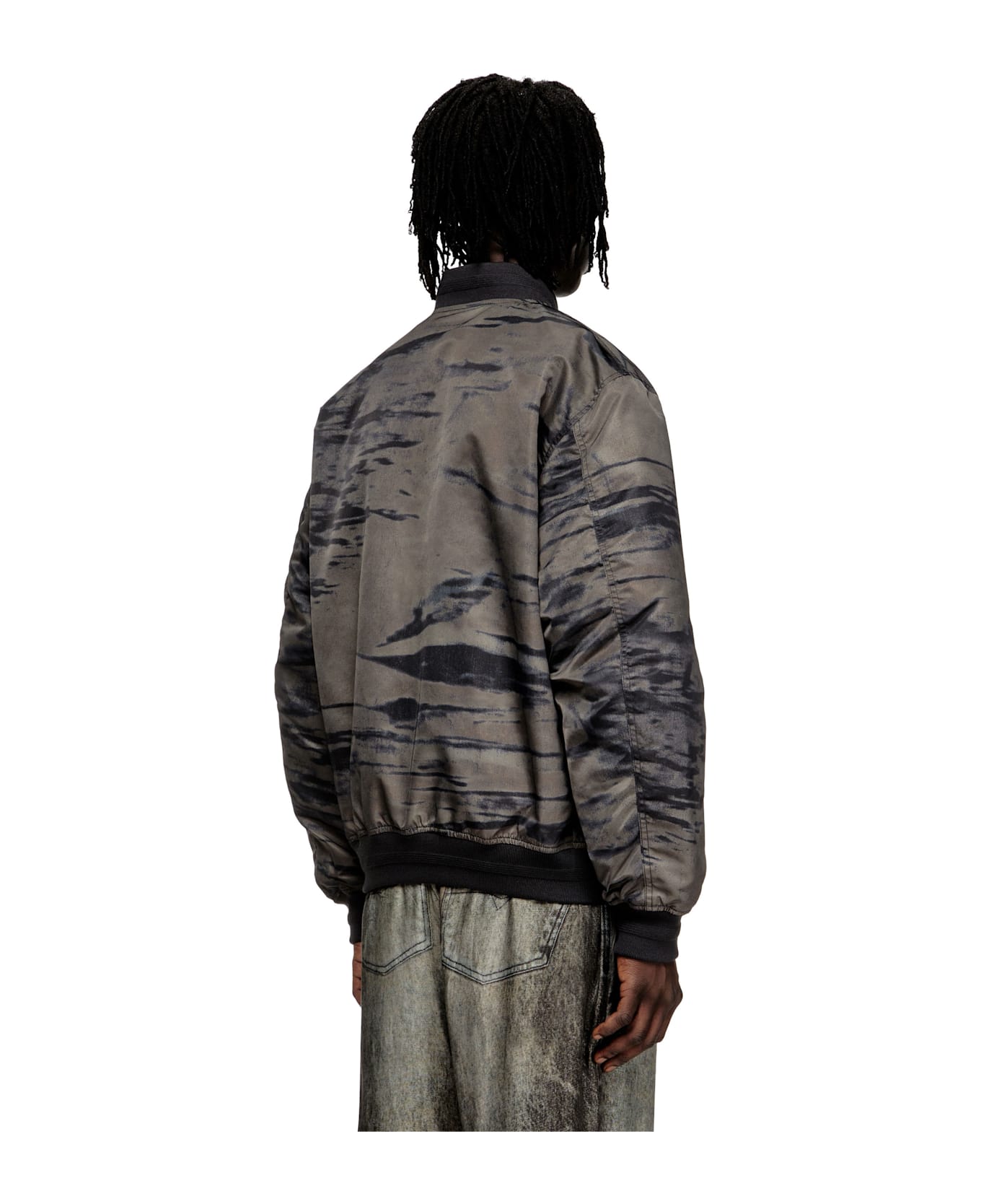 Diesel J-kepes-dlbz Nylon Bomber Jacket - Black