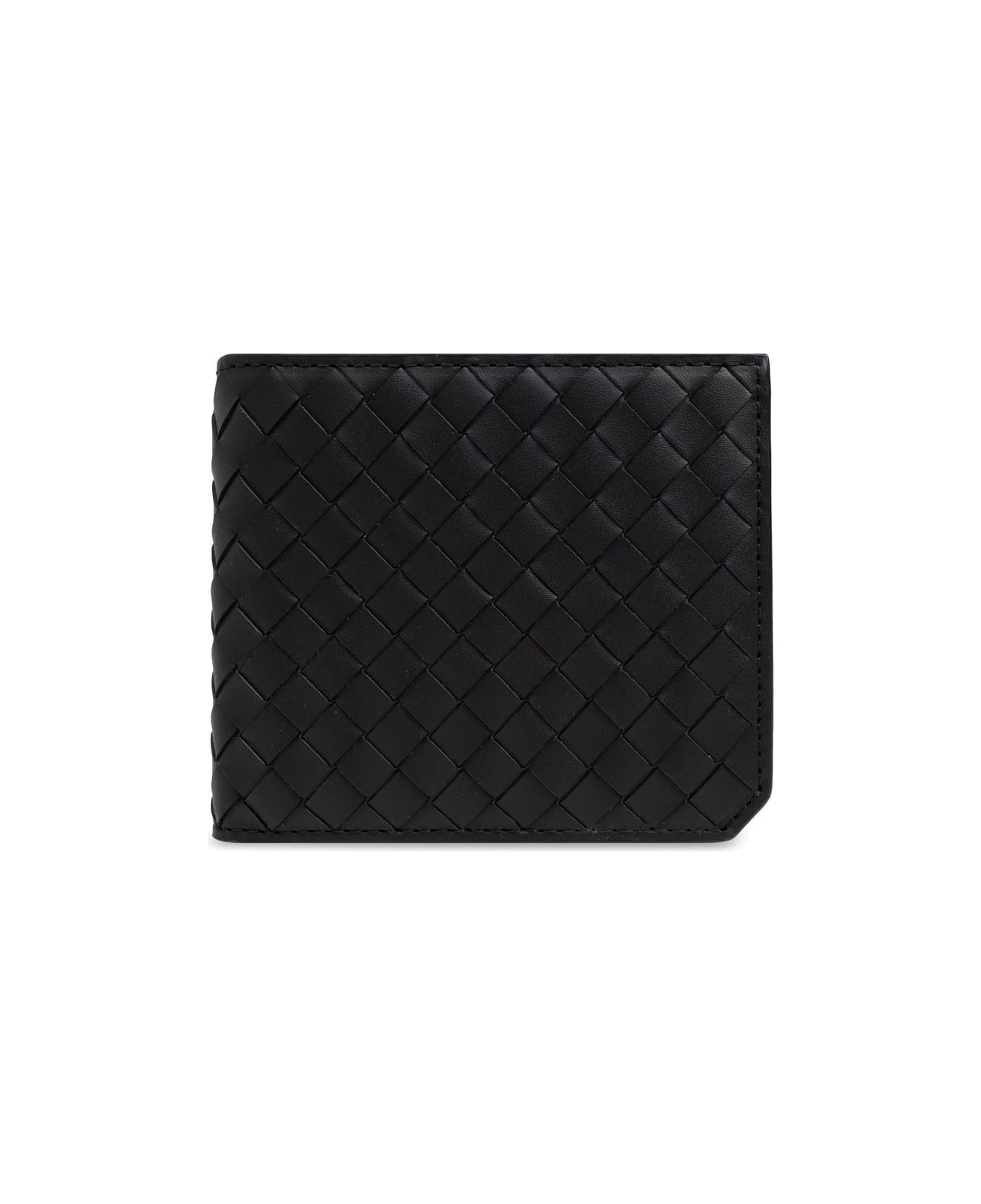 Bottega Veneta Intrecciato Bi-fold Wallet - Black