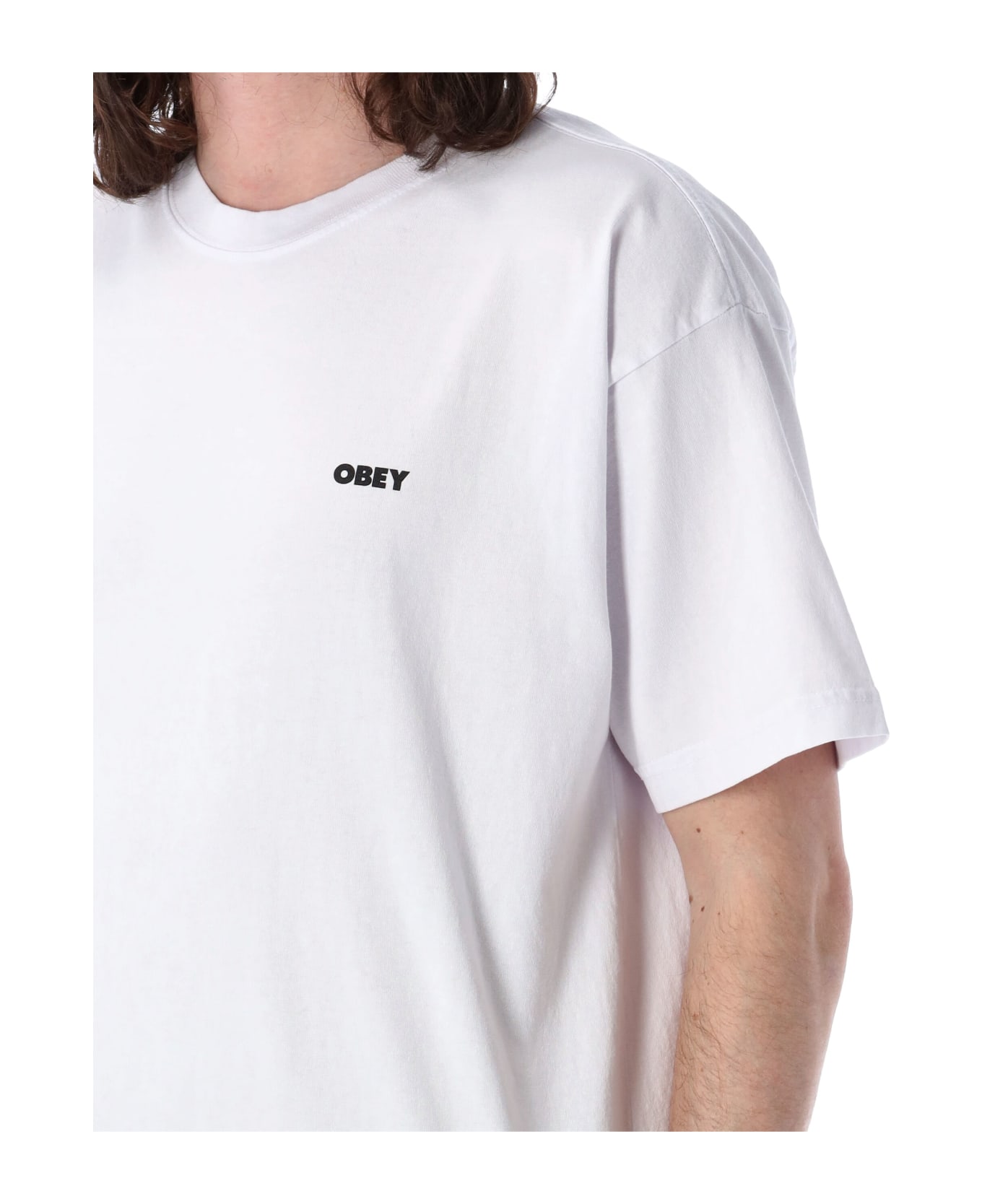 Obey Cotton Bold Icon Heavyweight T-shirt - WHITE