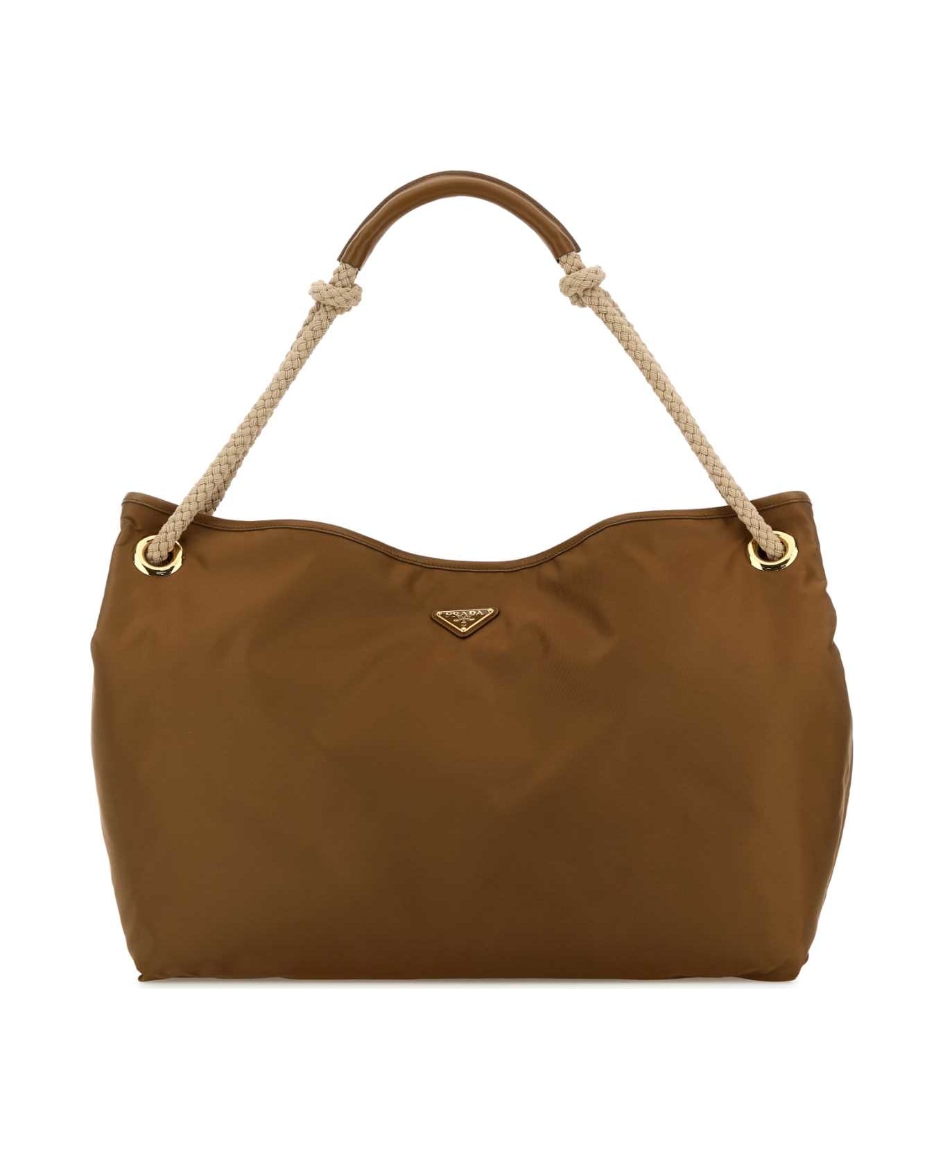 Prada Camel Re-nylon Large Prada Mariner Shopping Bag - BRANDY