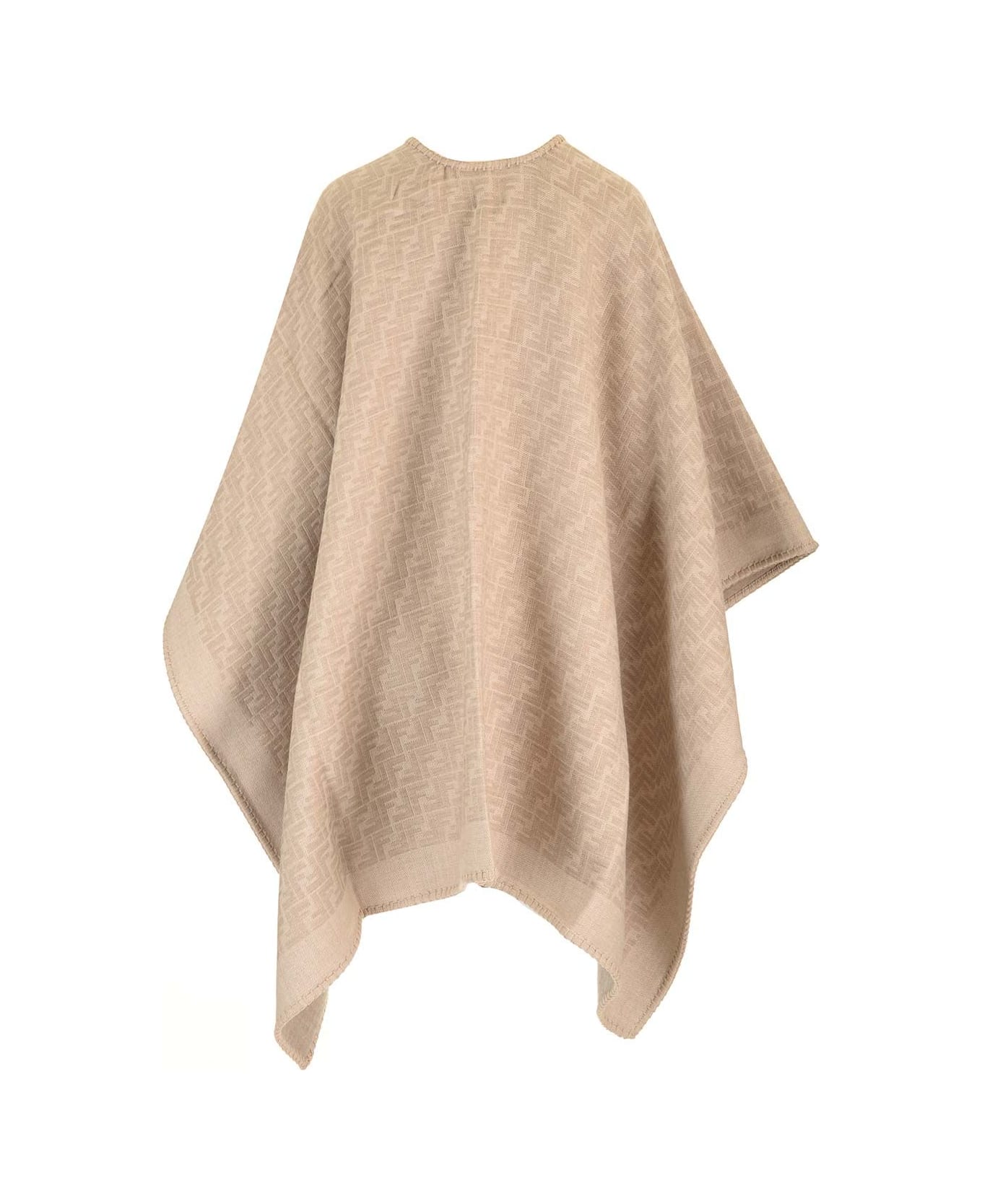 Fendi Ff Poncho - Beige