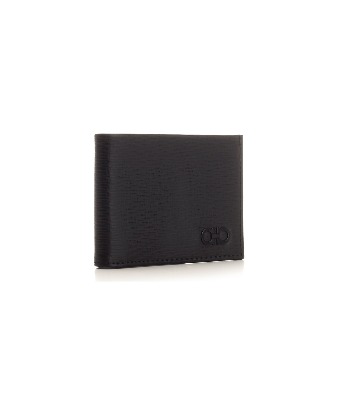 Ferragamo Black Leather Wallet - BLACK