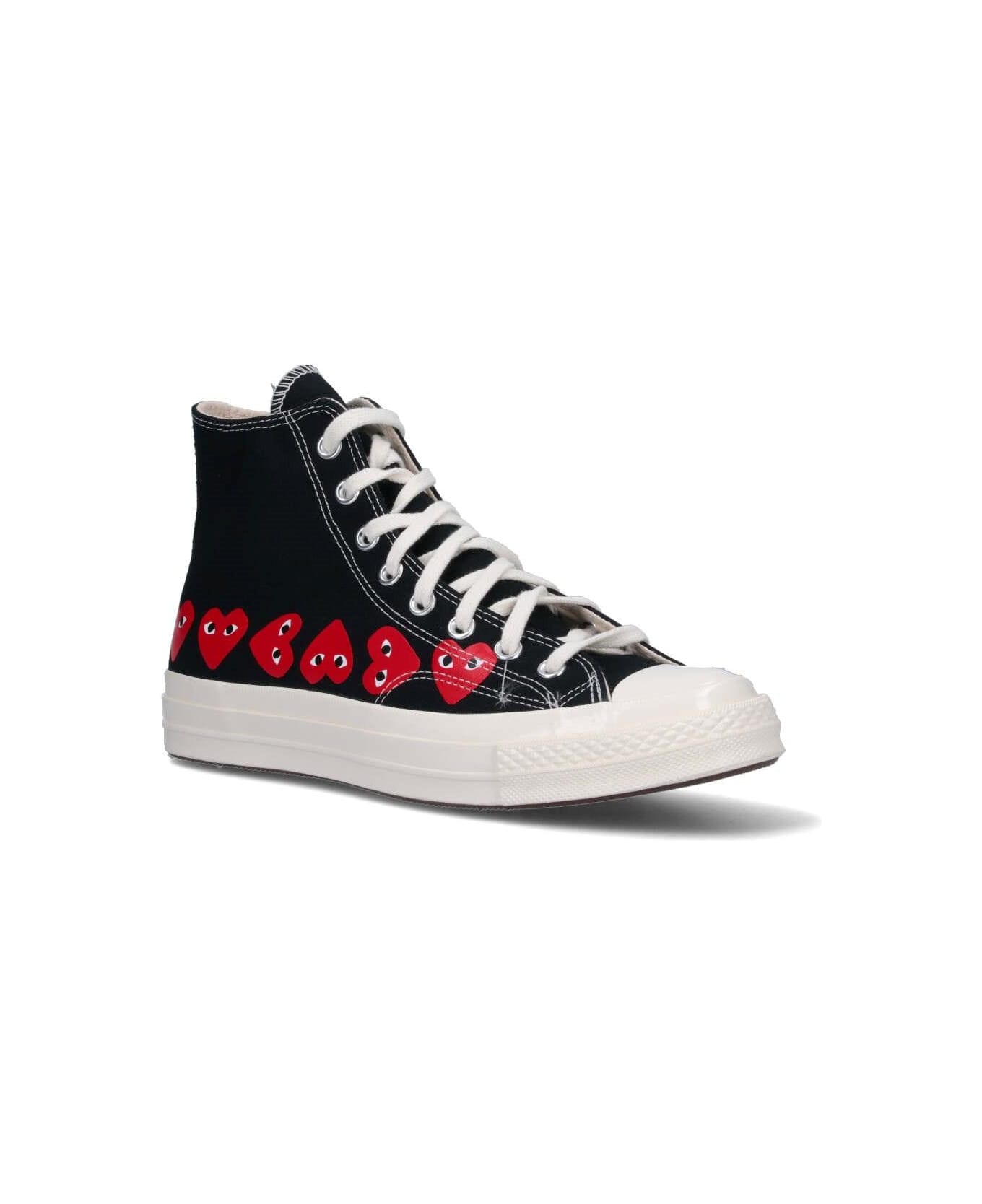 Comme des Garçons Play 'converse Multi Heart Chuck 70' Sneakers - Black