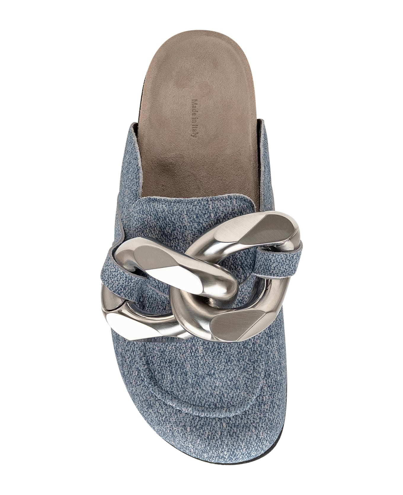 J.W. Anderson Slipper-mule In Blue Leather - BLUE