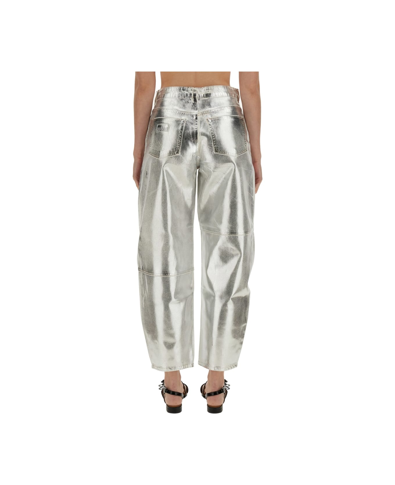 Ganni Jeans Stary - SILVER