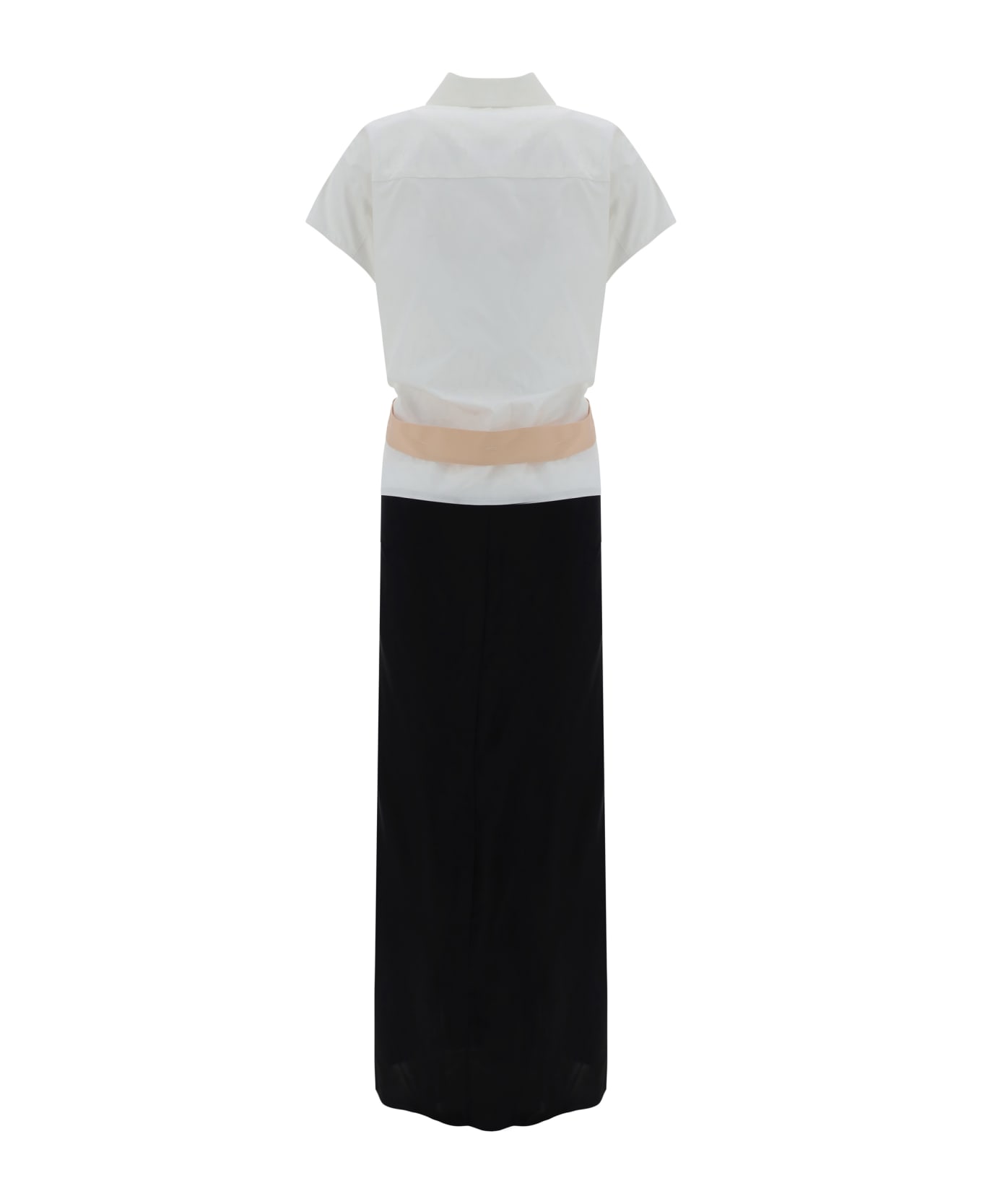 Fabiana Filippi Long Dress - Bianco Ottico/nero