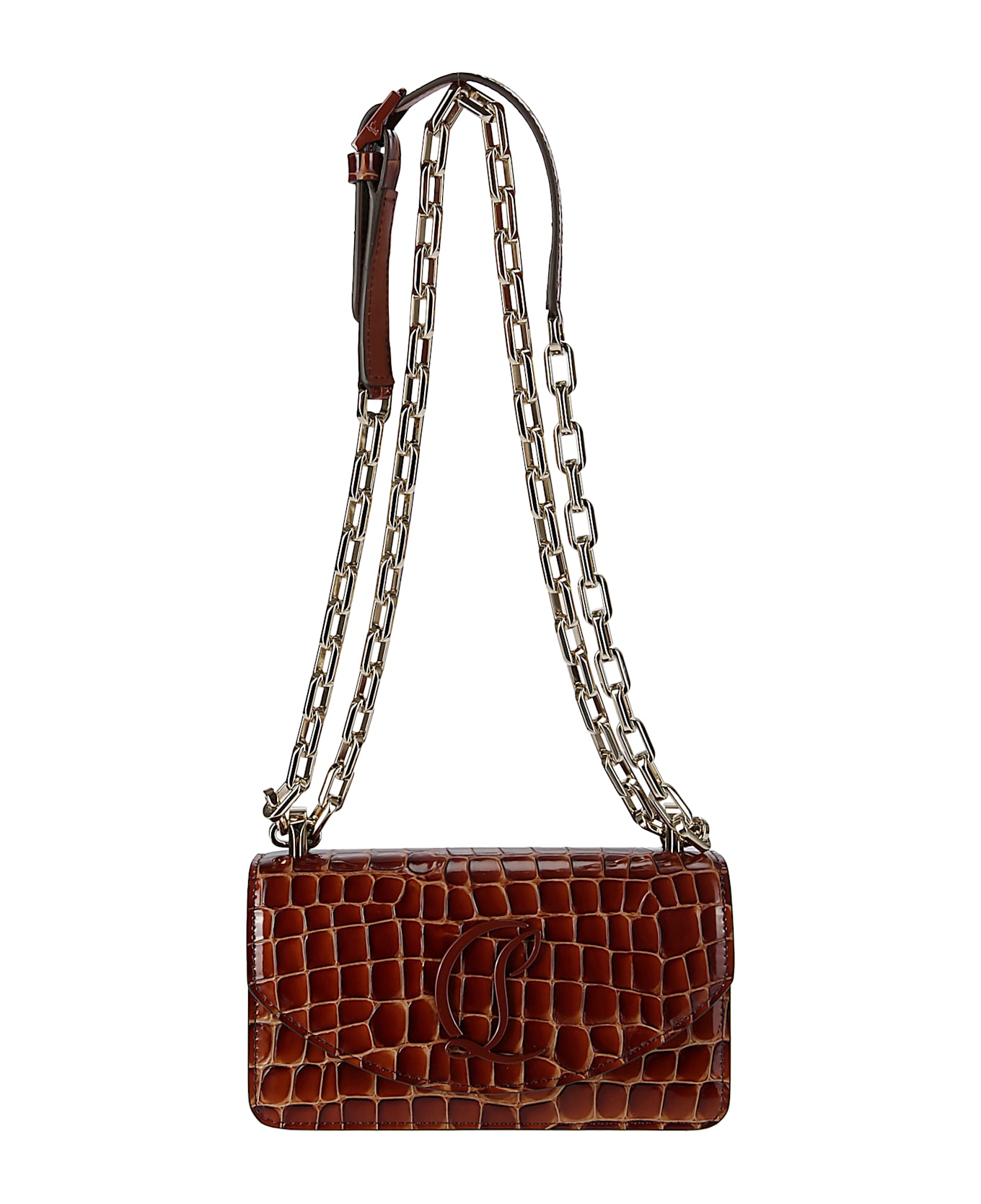 Christian Louboutin Loubi54 Chain Crossbody Small - ACAJOU