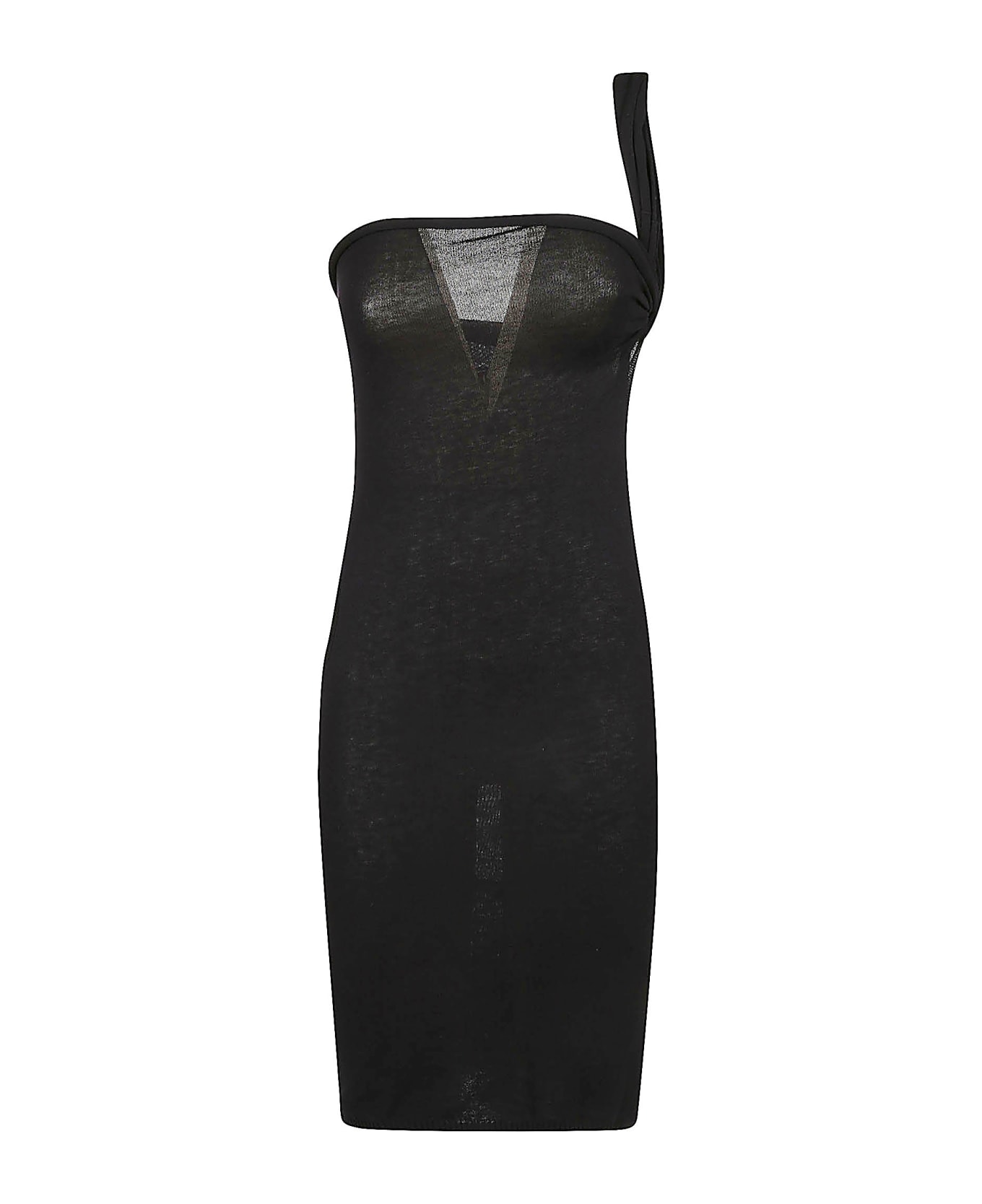 Rick Owens Cut-out Detail Twist Dress - Black