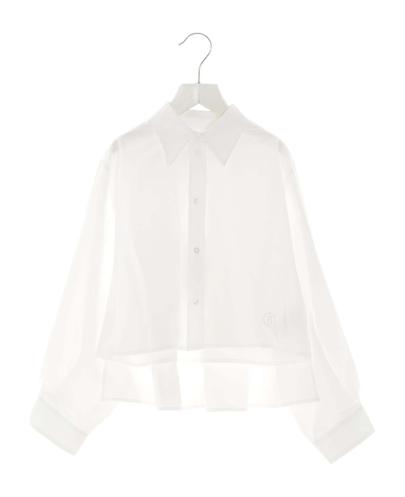 MM6 Maison Margiela Insert Cropped Shirt - White