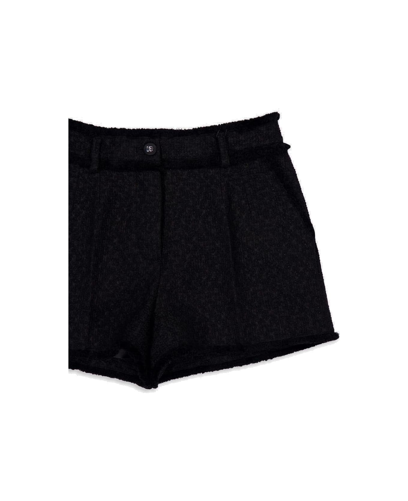 Dolce & Gabbana Raschel Tweed Shorts - Nero