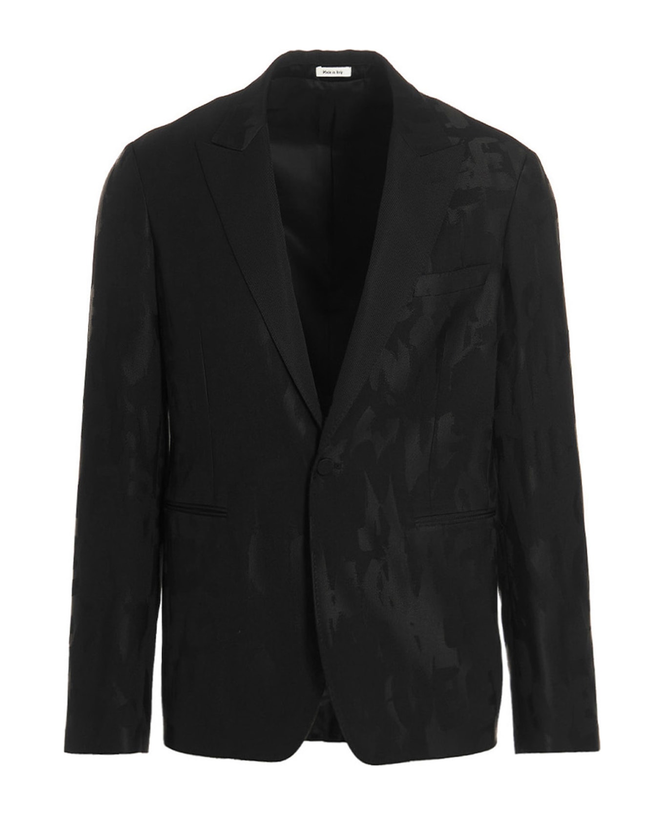 Alexander McQueen Jacquard Logo Blazer Jacket - Black ブレザー