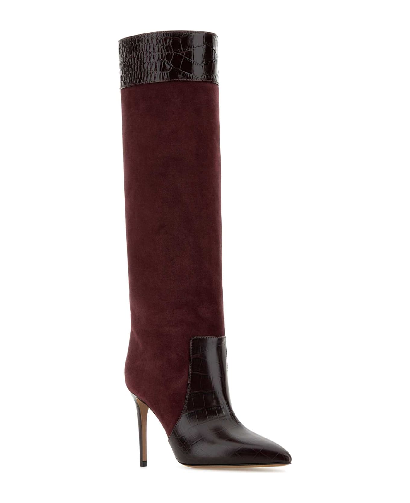 Paris Texas Burgundy Suede Stiletto Boots - ROUGENOIRROUGENOIR