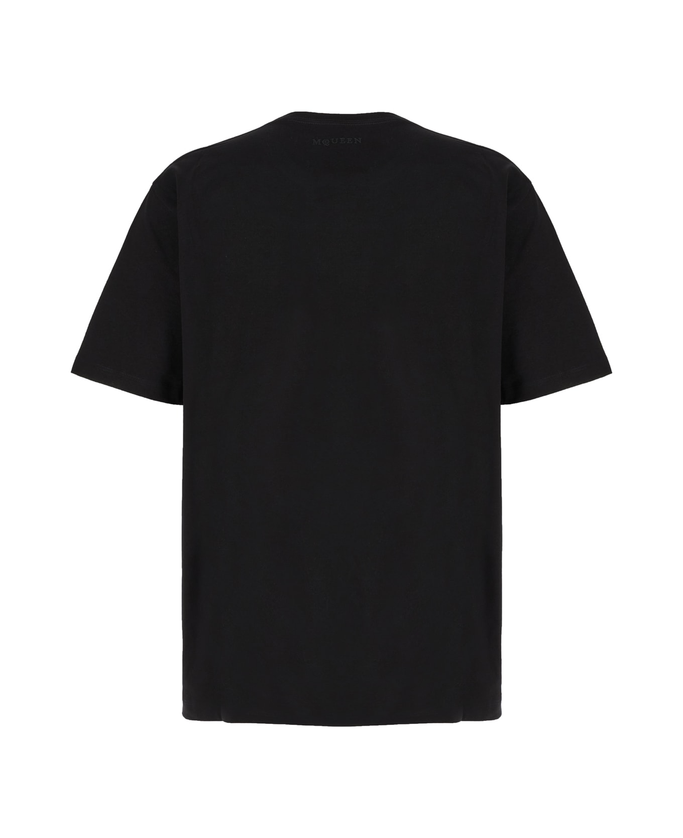 Alexander McQueen Black Cotton T-shirt - BLACK IVORY