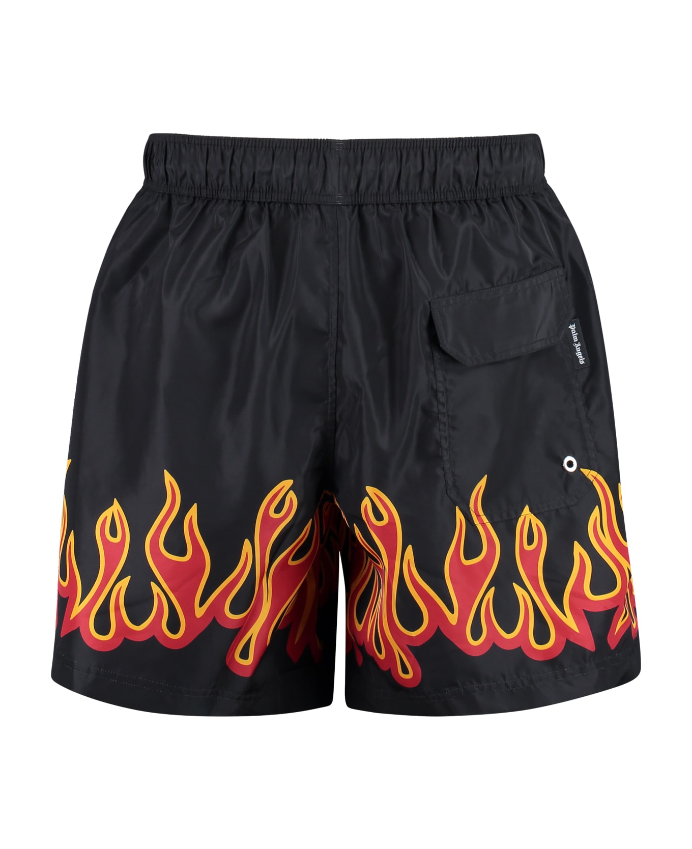 Palm Angels Printed Swim Shorts - black
