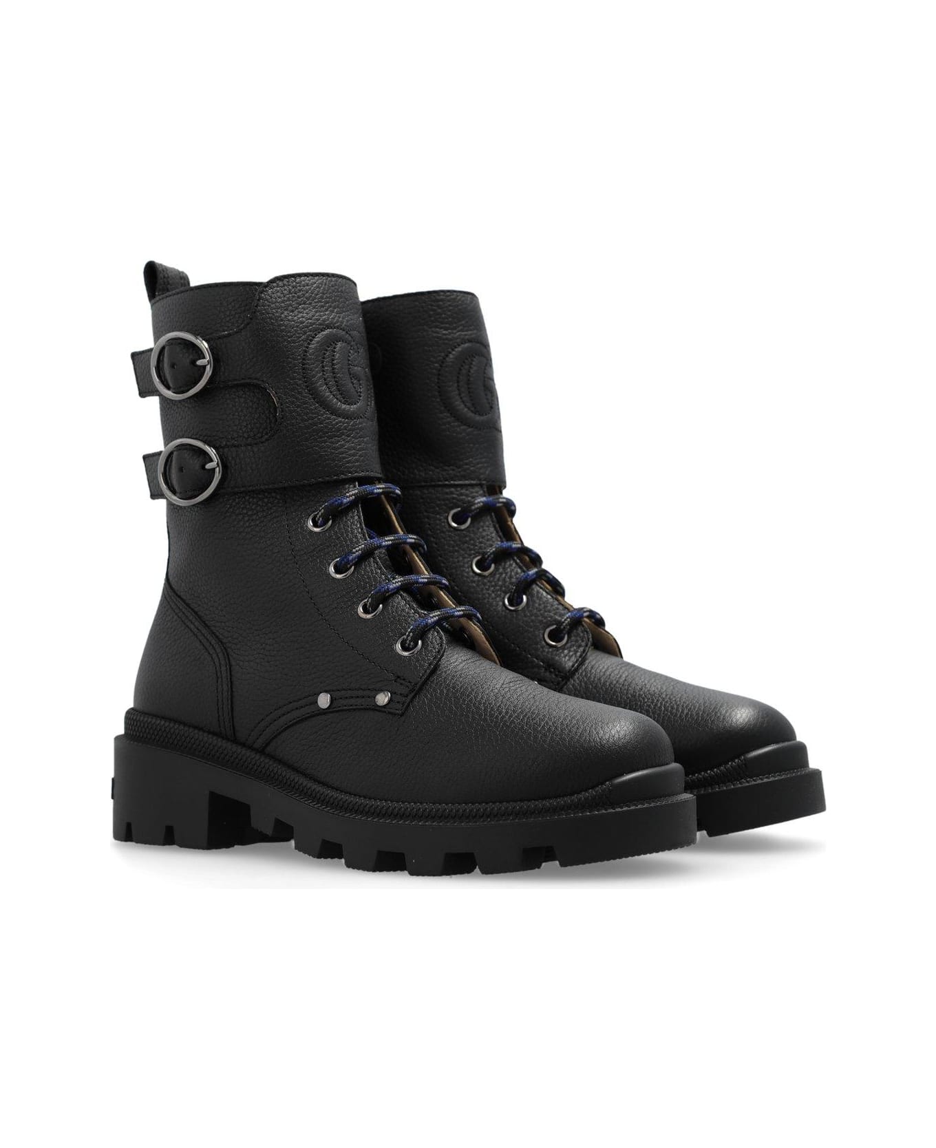 Gucci Double G Lace-up Boots - Black