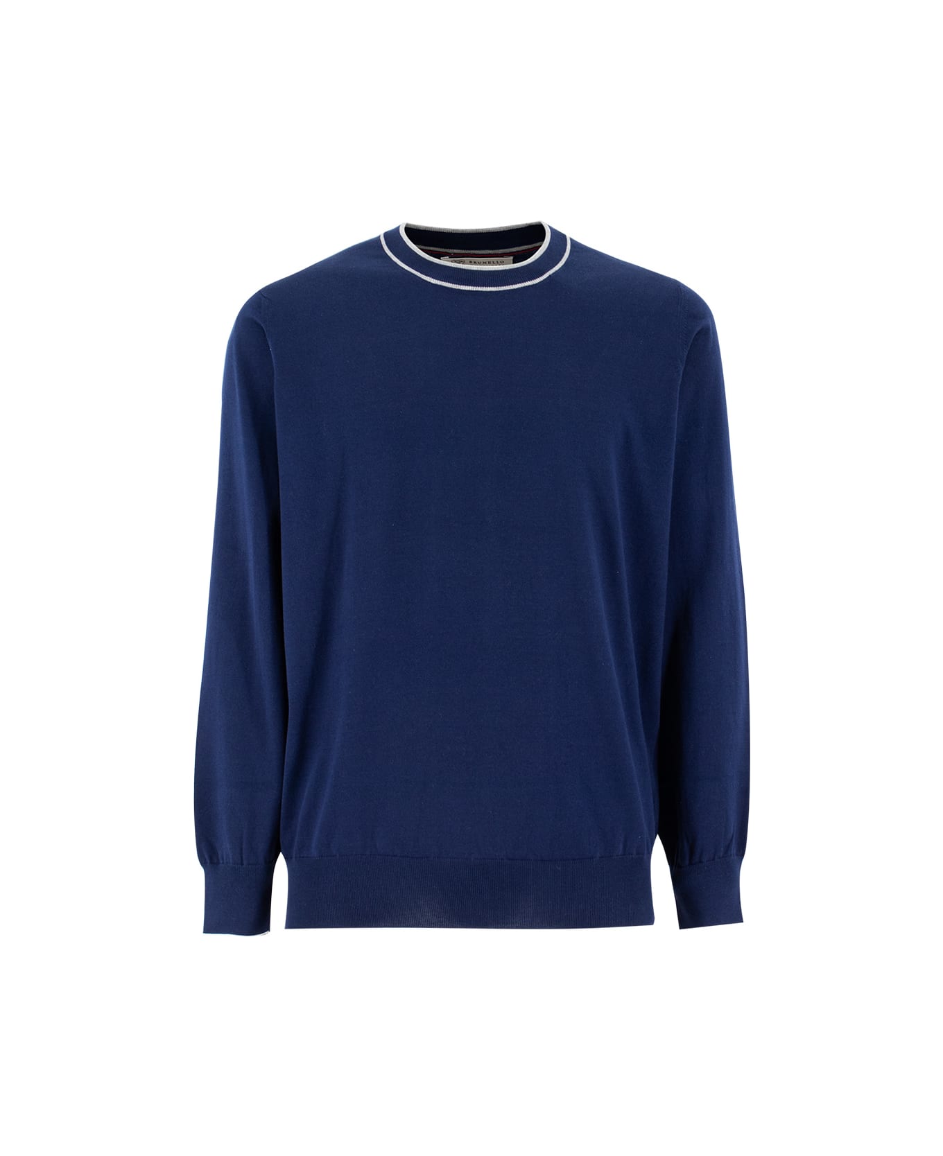 Brunello Cucinelli Cotton Sweater - PRUSSIA_GRIGIO CHIARO_CORDA