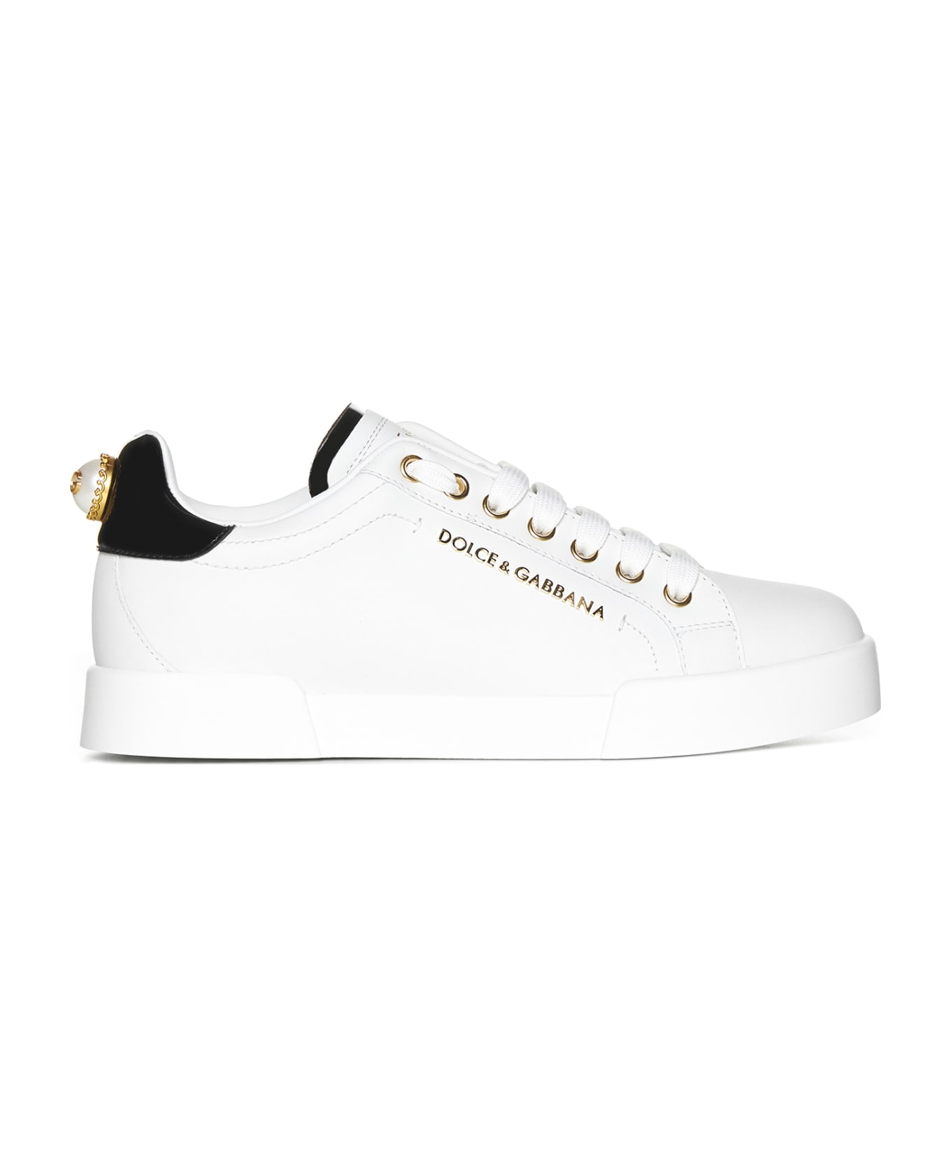 Dolce & Gabbana Embellished Sneakers - White