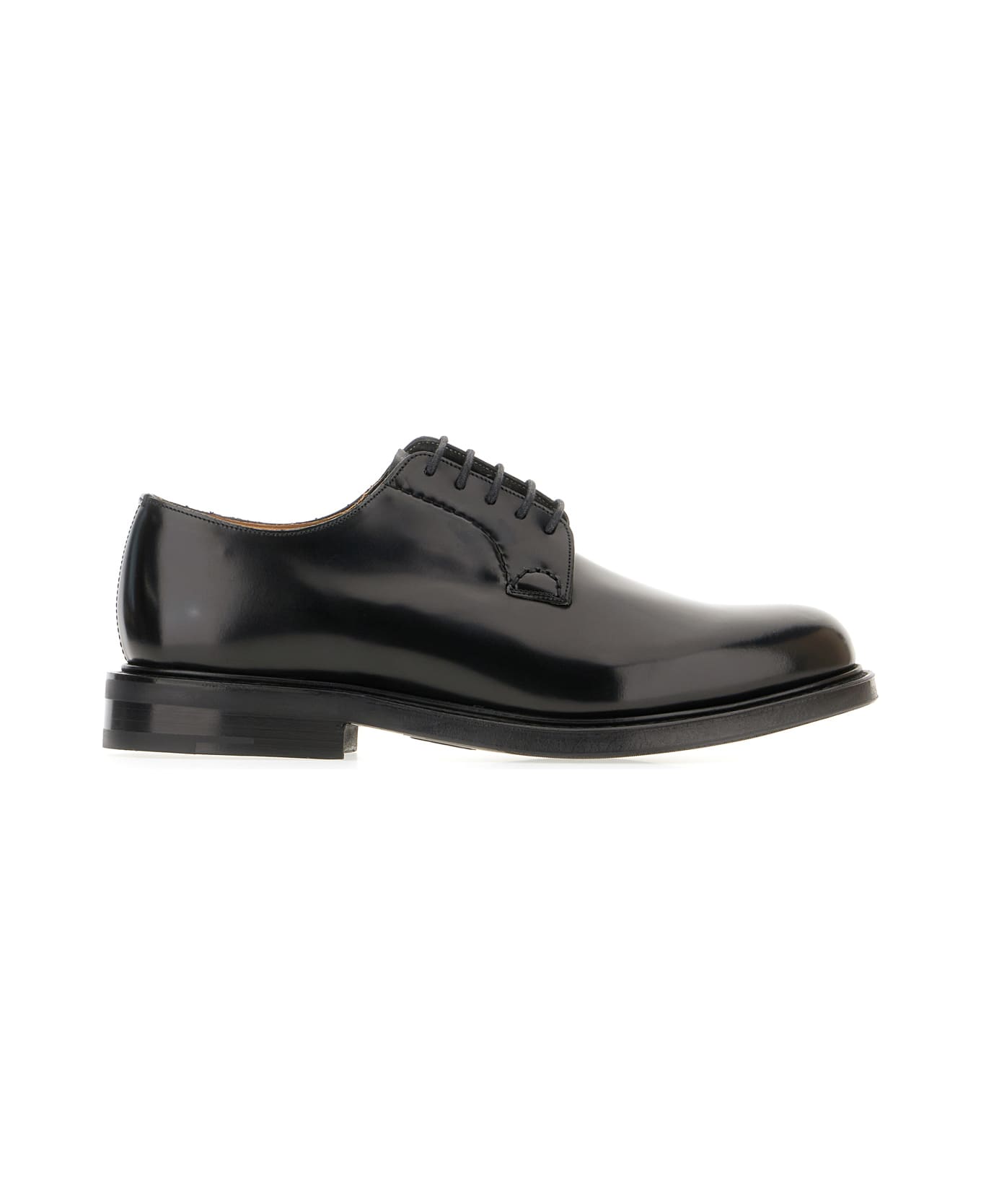Church's Black Leather Lace Up Shoes - BLACK