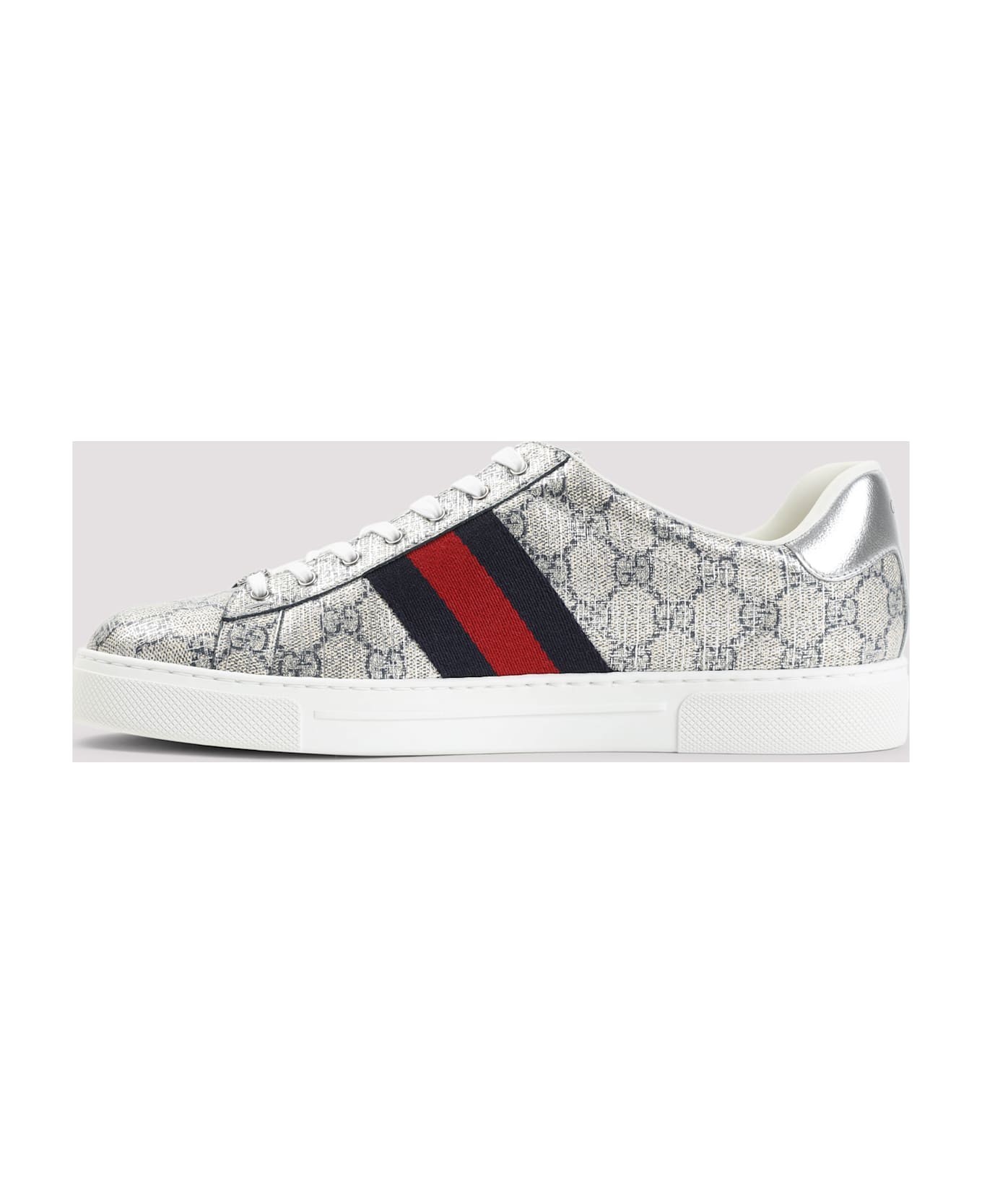 Gucci Ace Lurex Sneakers - Beige Blue Silver
