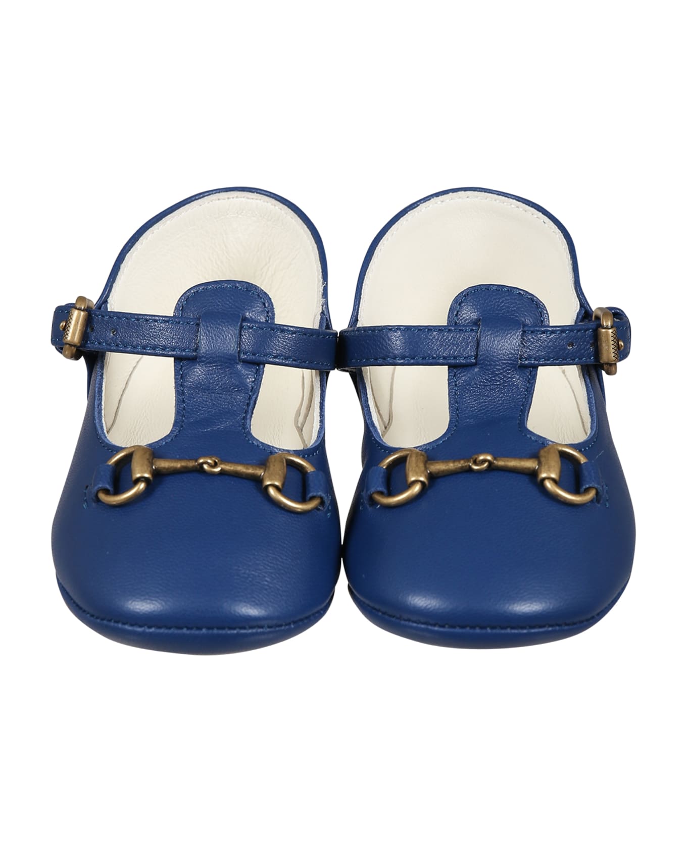 Gucci Blue Ballet Flats For Babykids With Clamp - Blue シューズ