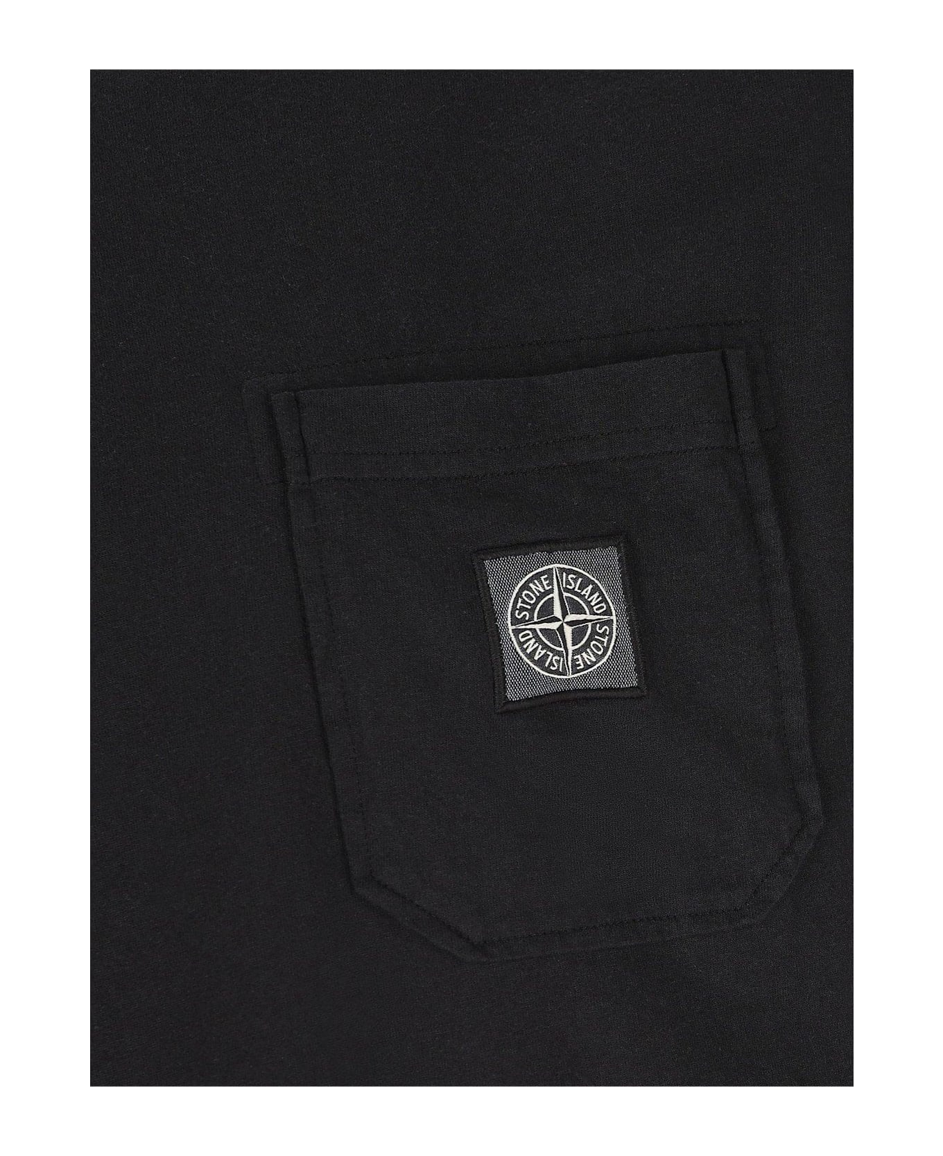 Stone Island Compass Patch Crewneck T-shirt - BLACK