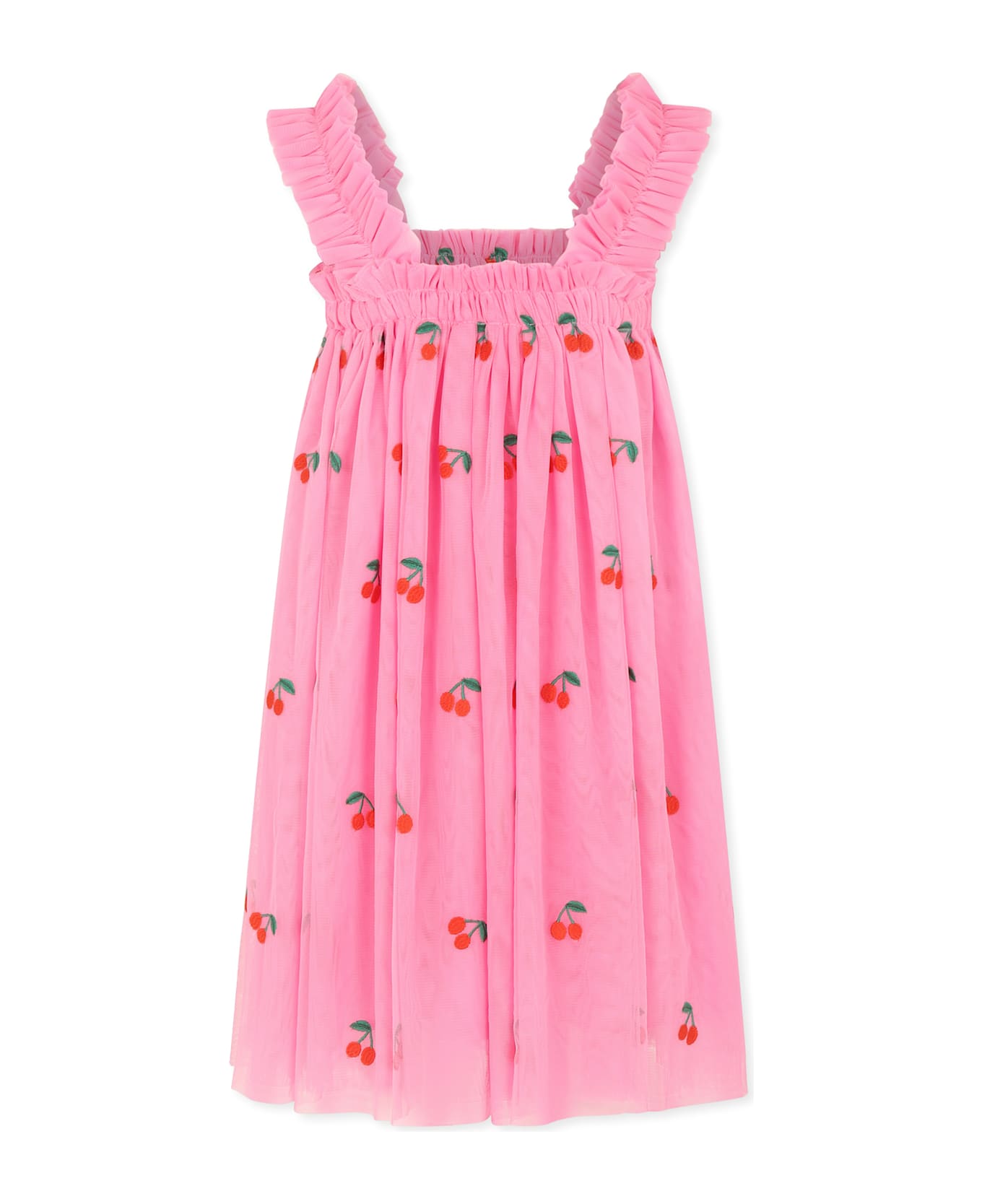 Stella McCartney Kids Pink Dress For Girl With Cherries - Pink