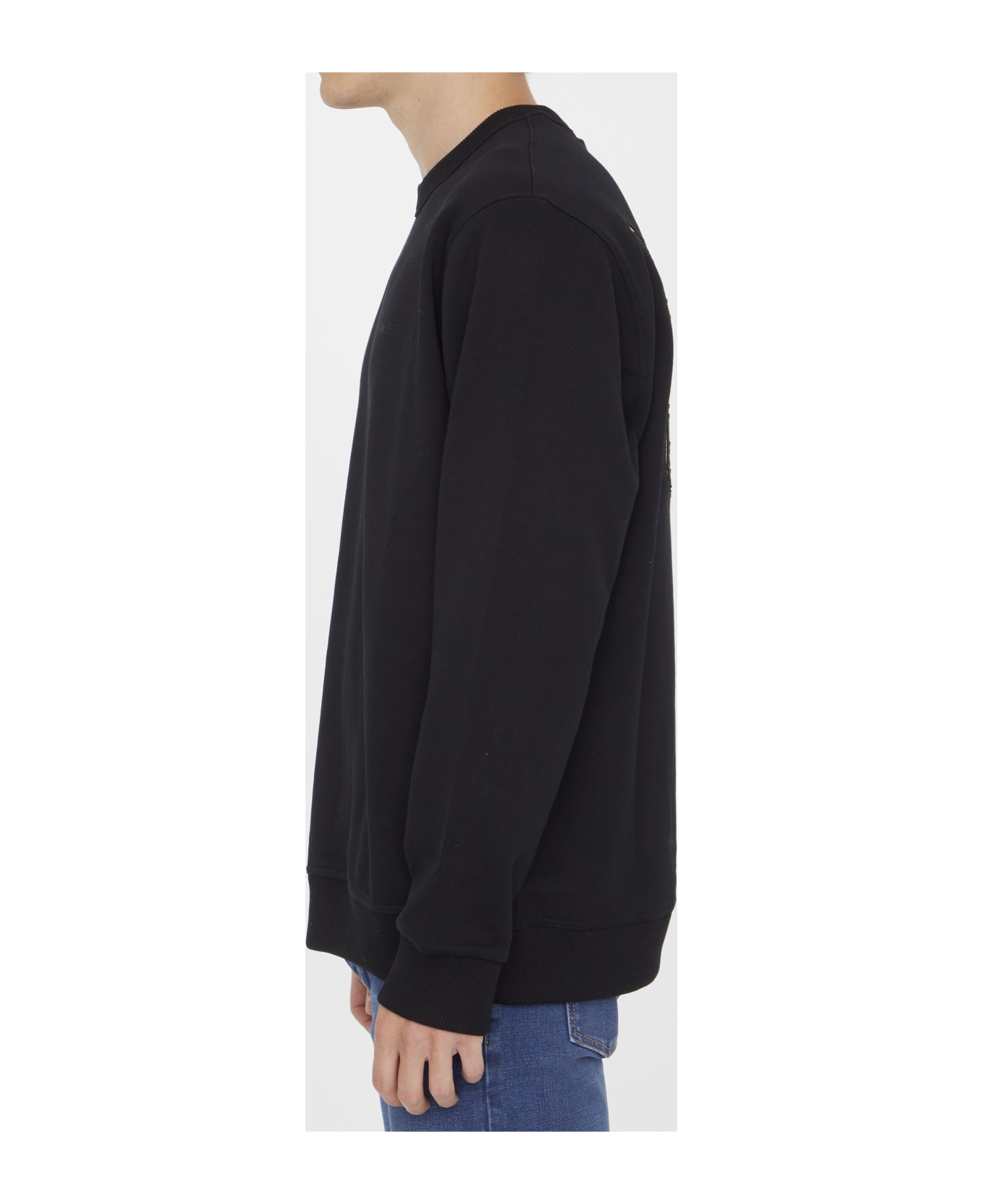 Burberry Ekd Check Sweatshirt - Black