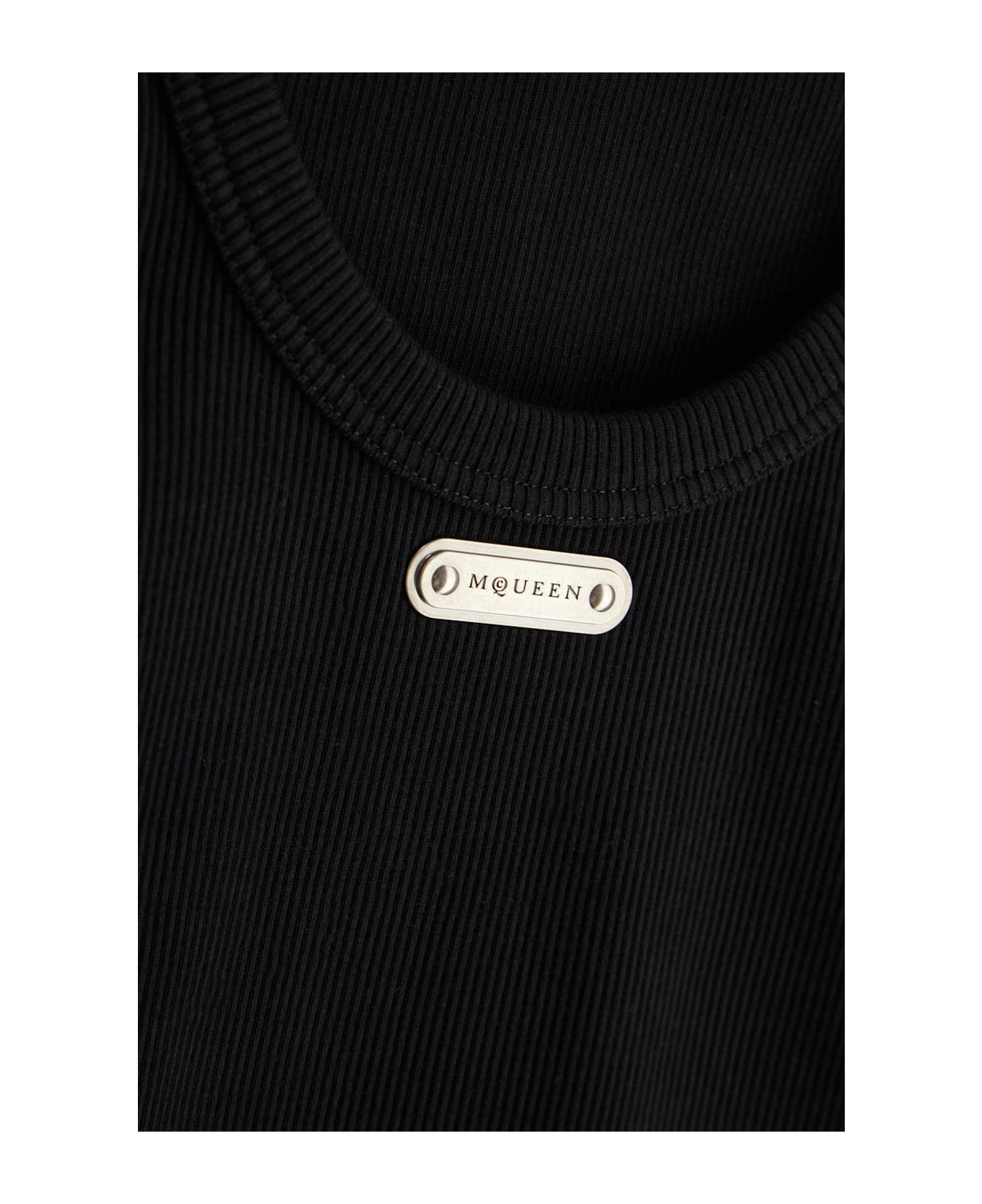 Alexander McQueen Black Cotton Top - BLACK