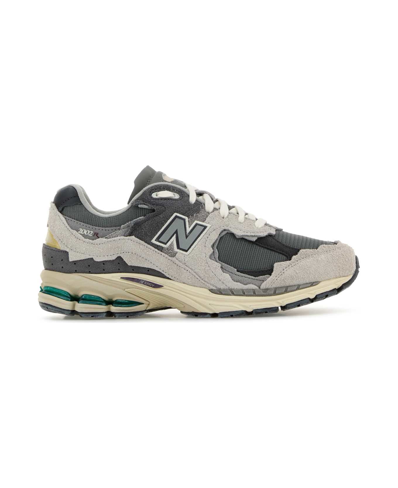 New Balance Multicolor Suede And Mesh 2002r Sneakers - GREYD
